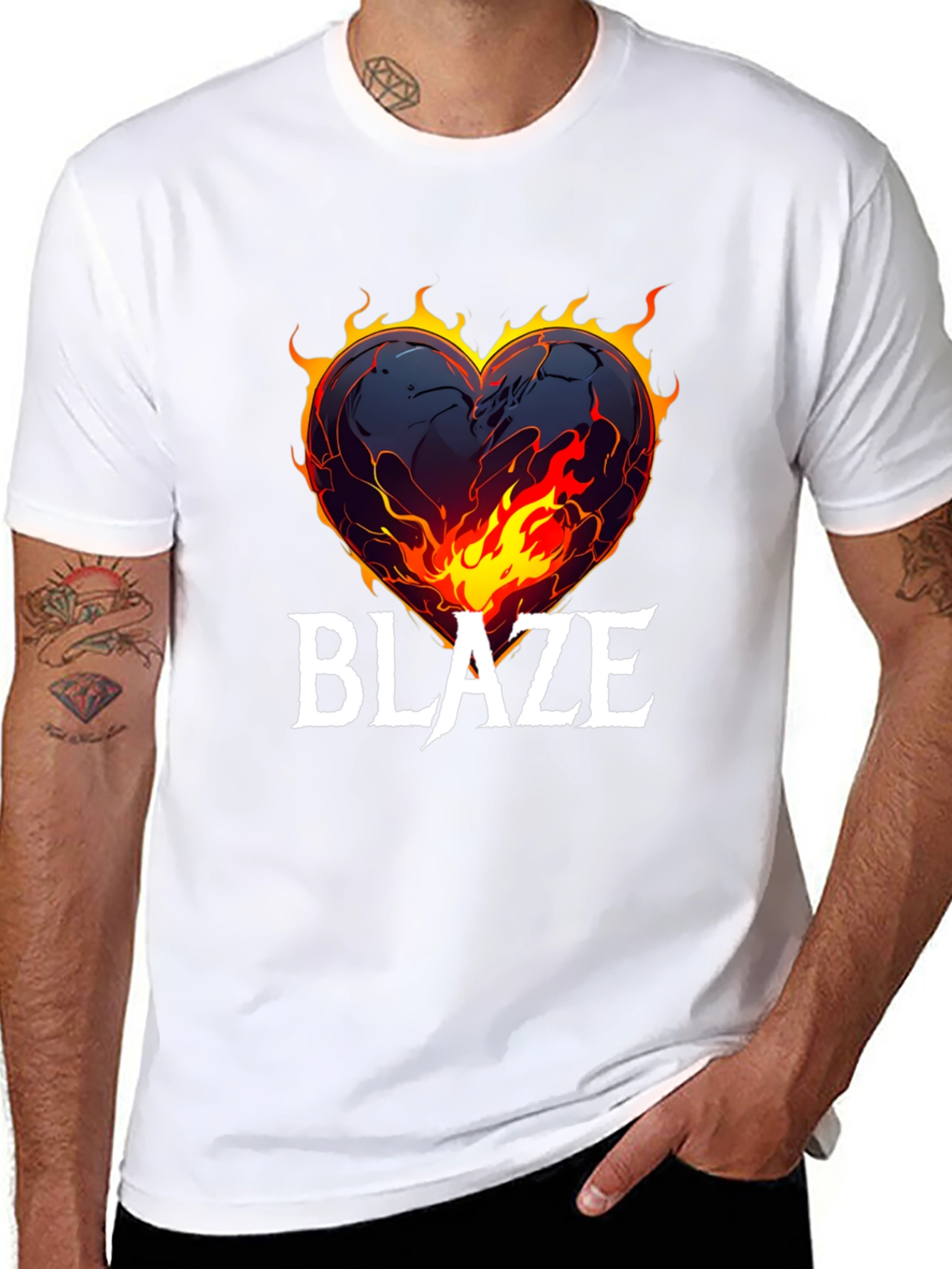 Fiery Heart Blaze T-Shirt