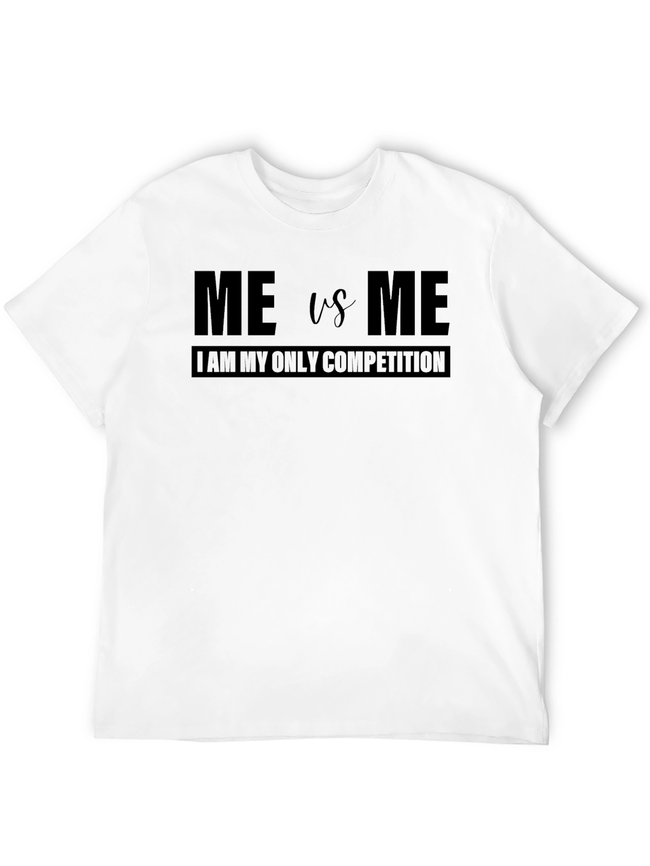 Motivational Me vs Me Black T-Shirt