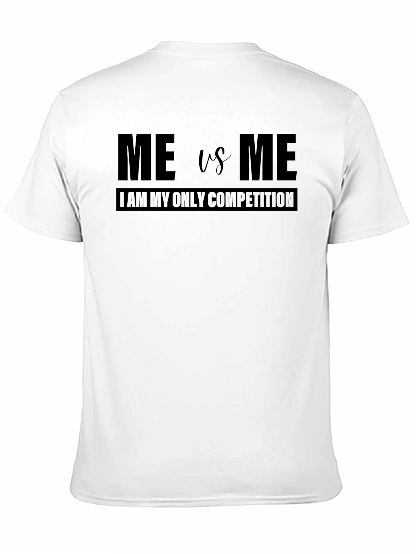 Motivational Me vs Me Black T-Shirt