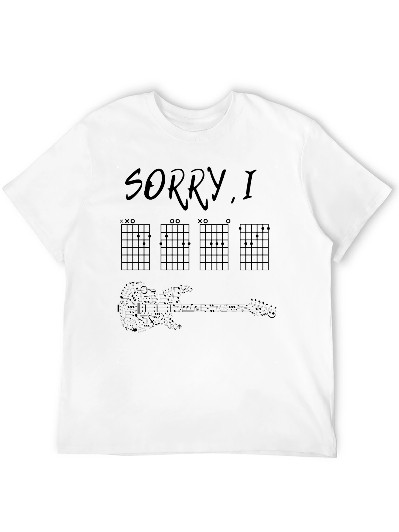 Sorry I Had Practice Mens Black Guitar T-Shirt