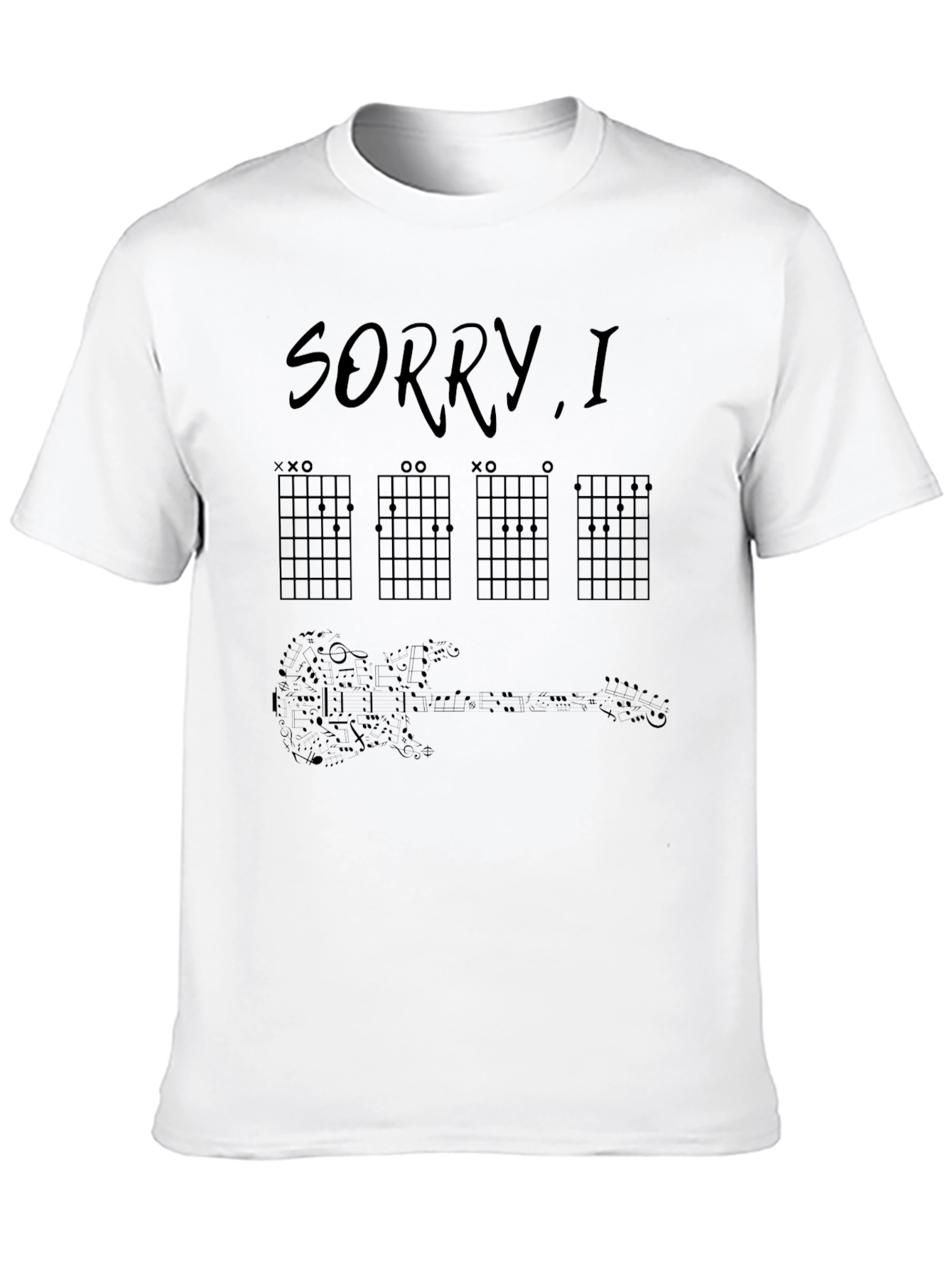 Sorry I Had Practice Mens Black Guitar T-Shirt