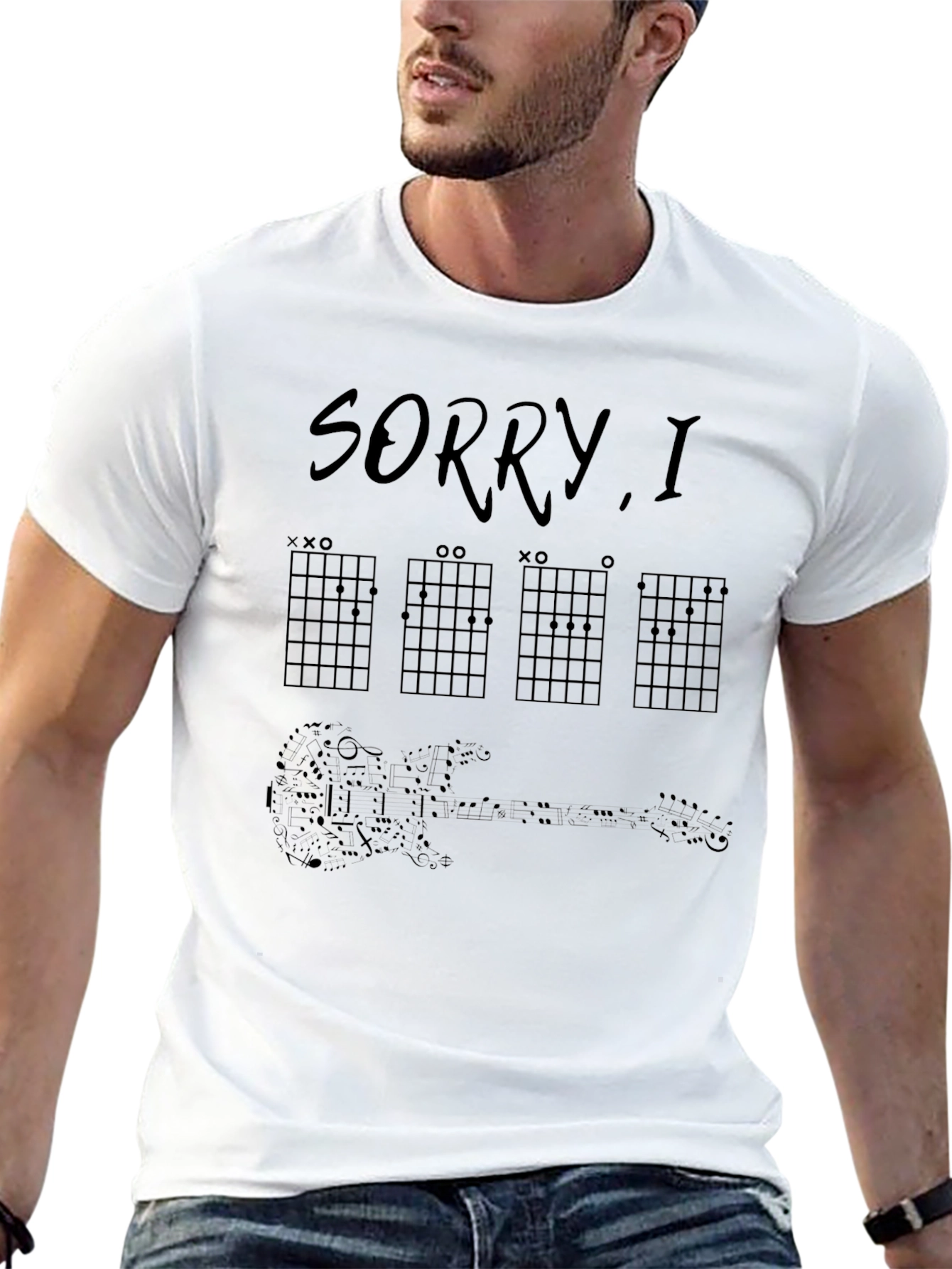 Sorry I Had Practice Mens Black Guitar T-Shirt