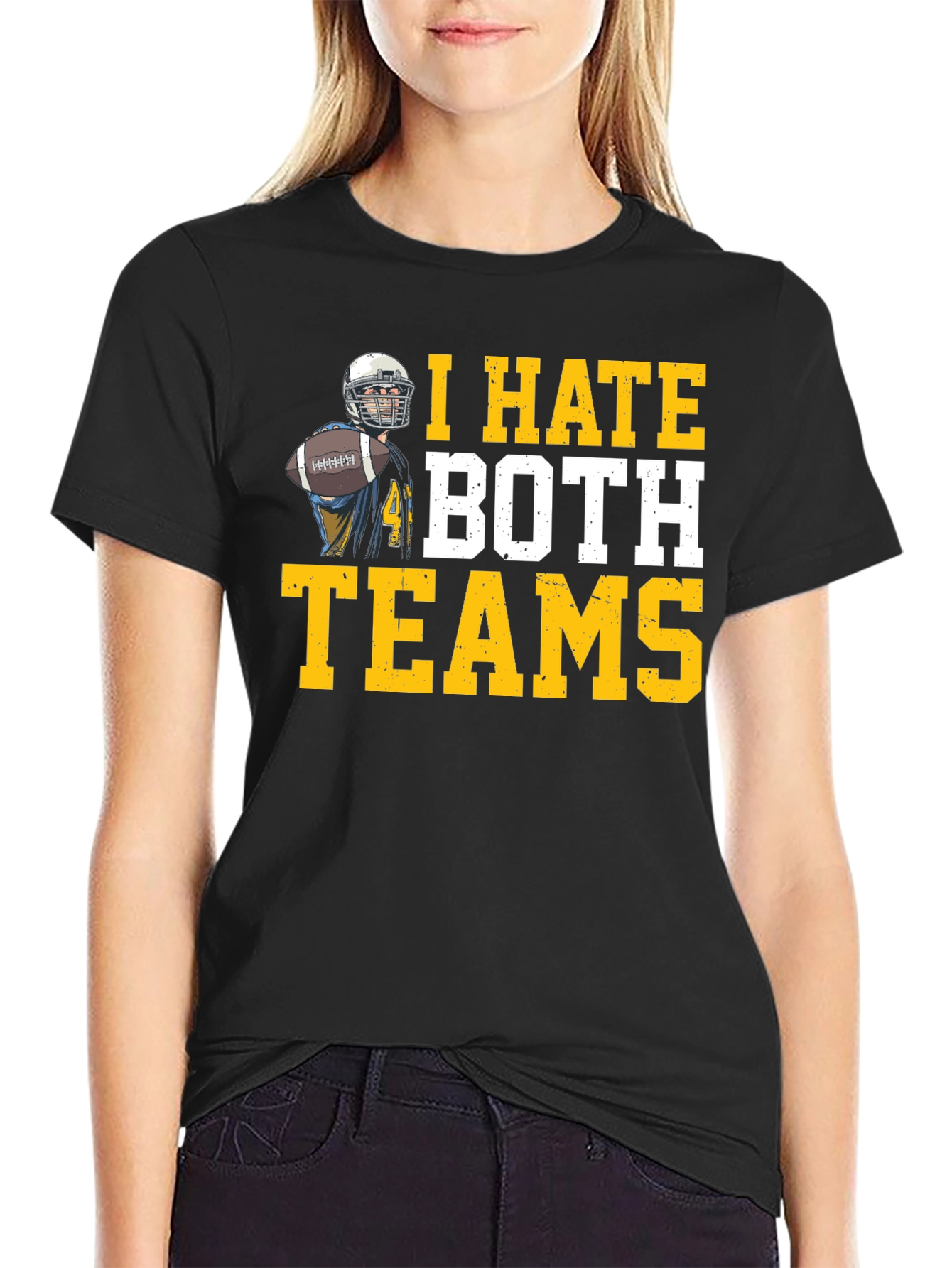 I Hate Both Teams Football T-Shirt