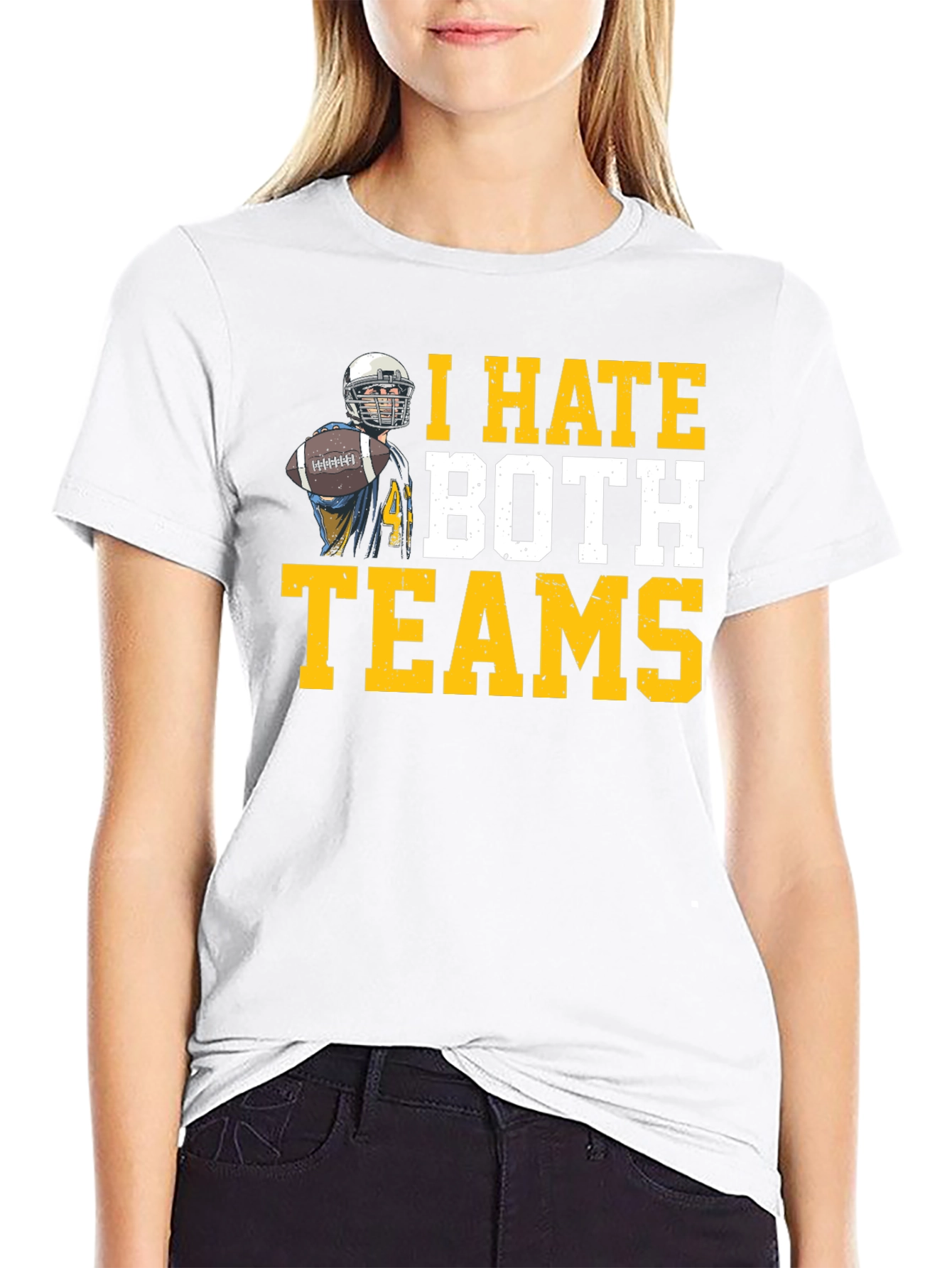 I Hate Both Teams Football T-Shirt