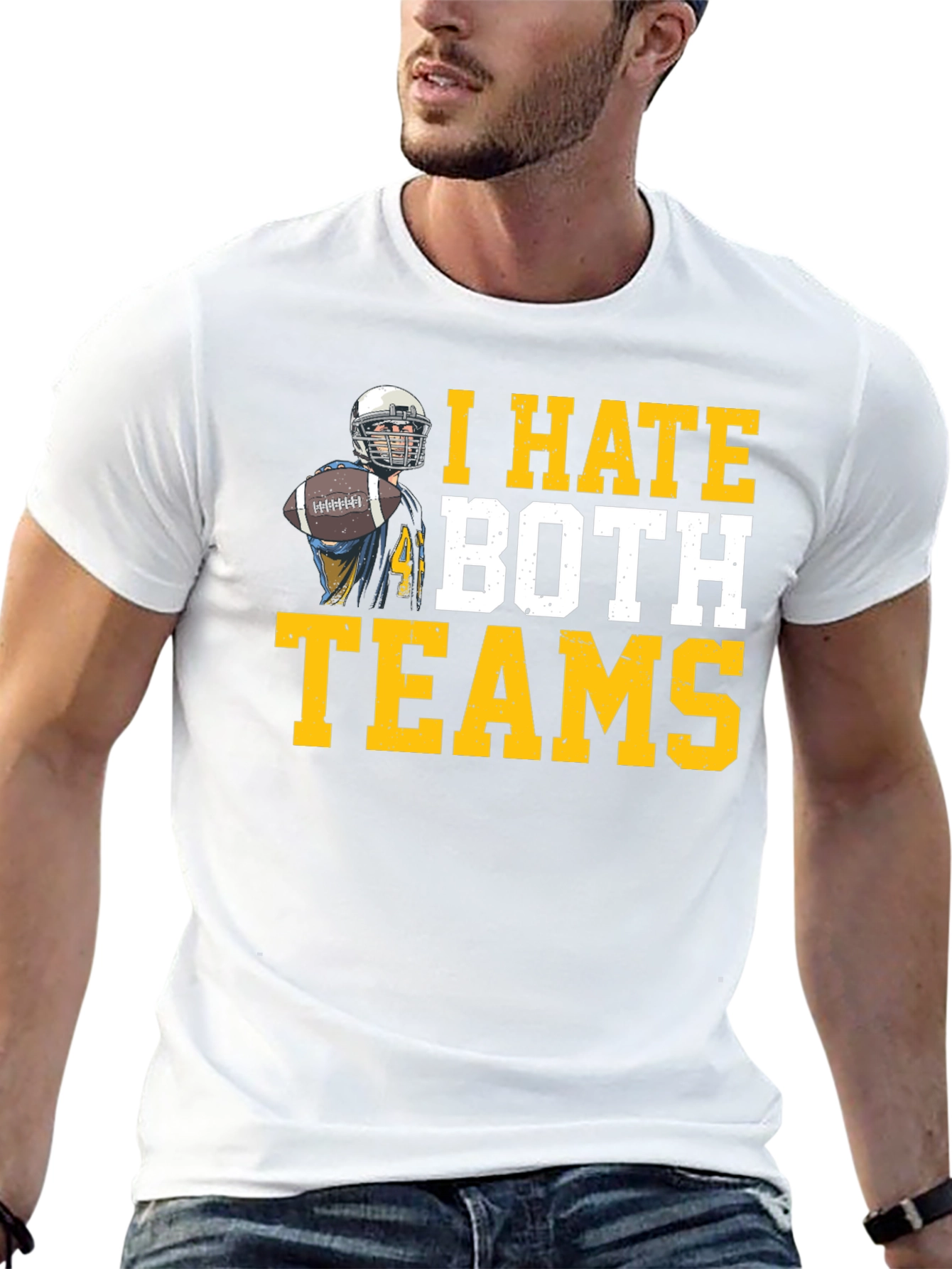 I Hate Both Teams Football T-Shirt