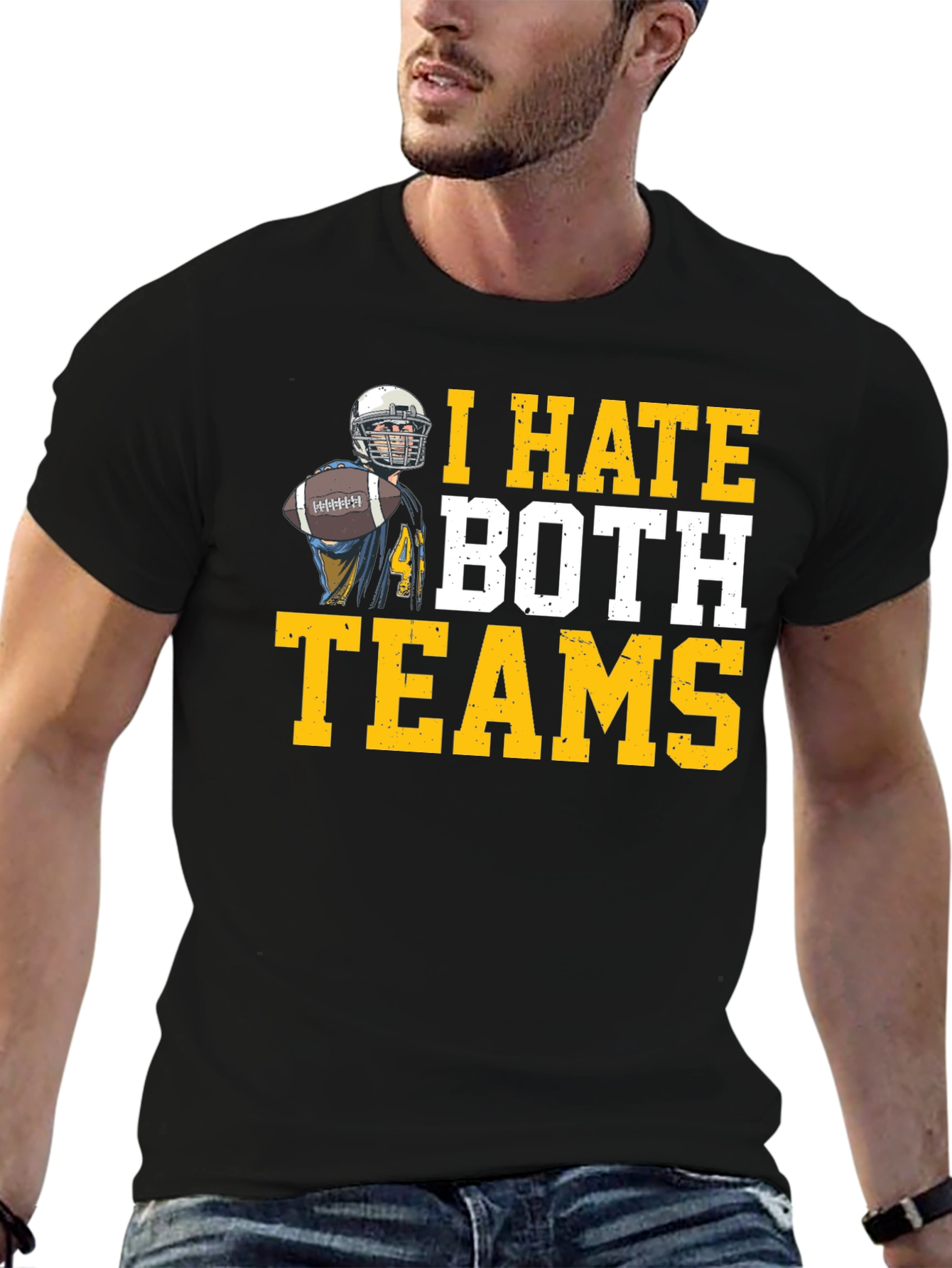 I Hate Both Teams Football T-Shirt