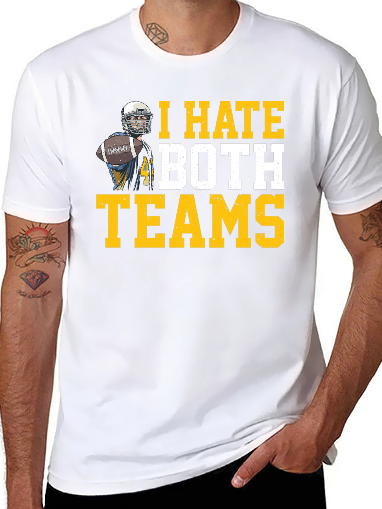 I Hate Both Teams Football T-Shirt