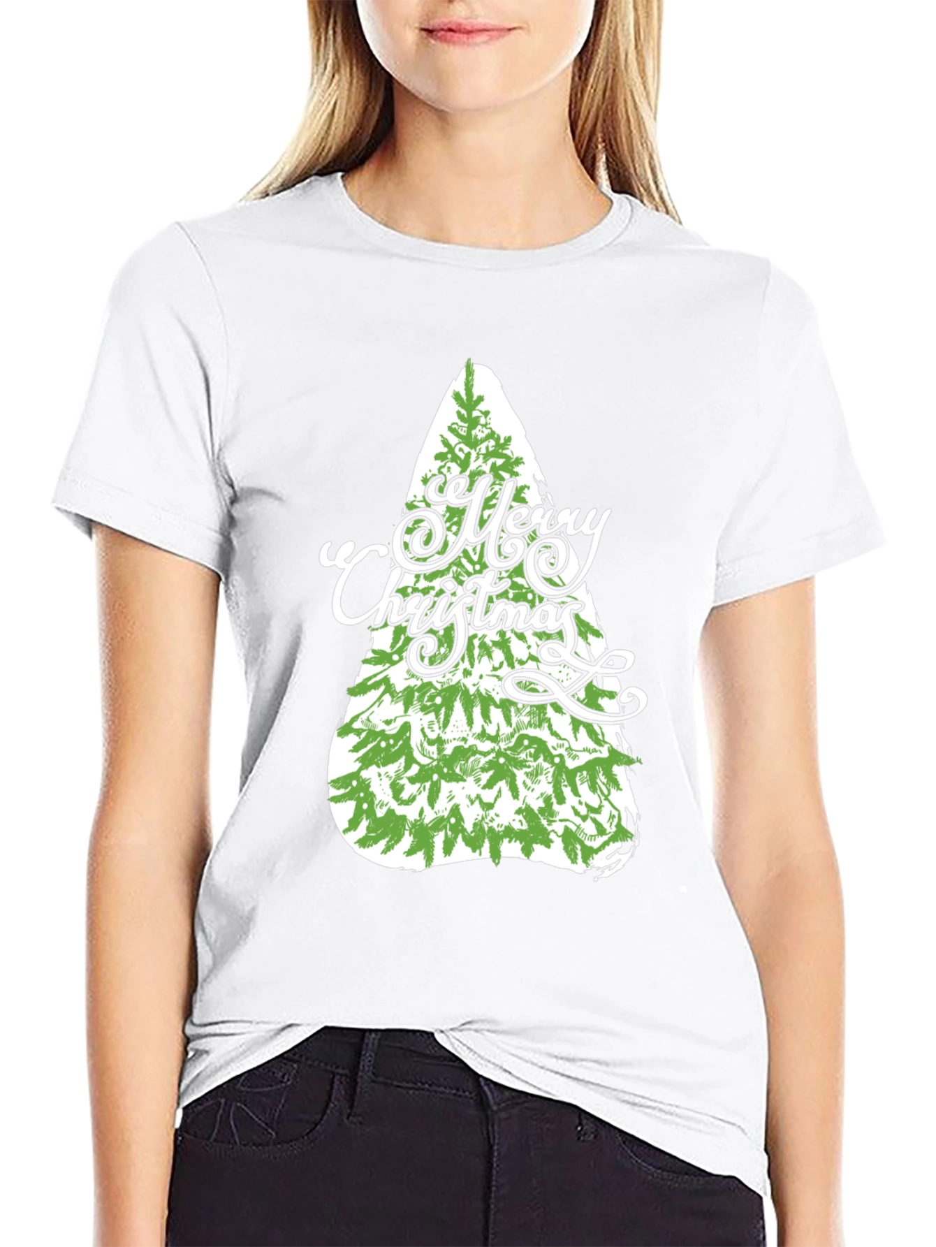 Christmas Tree Graphic Tee - Holiday Festive Shirt