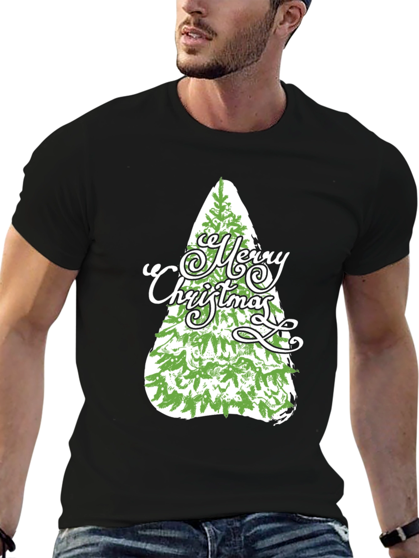 Christmas Tree Graphic Tee - Holiday Festive Shirt