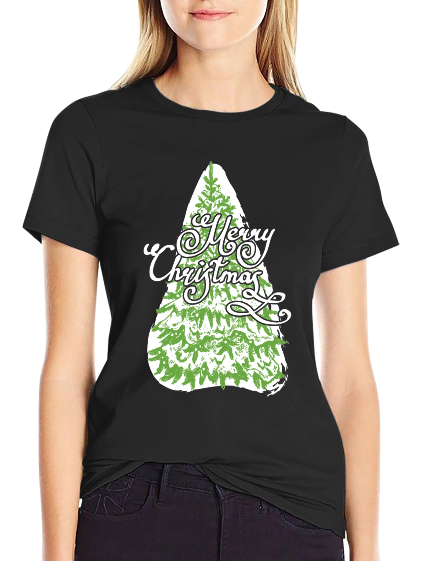 Christmas Tree Graphic Tee - Holiday Festive Shirt