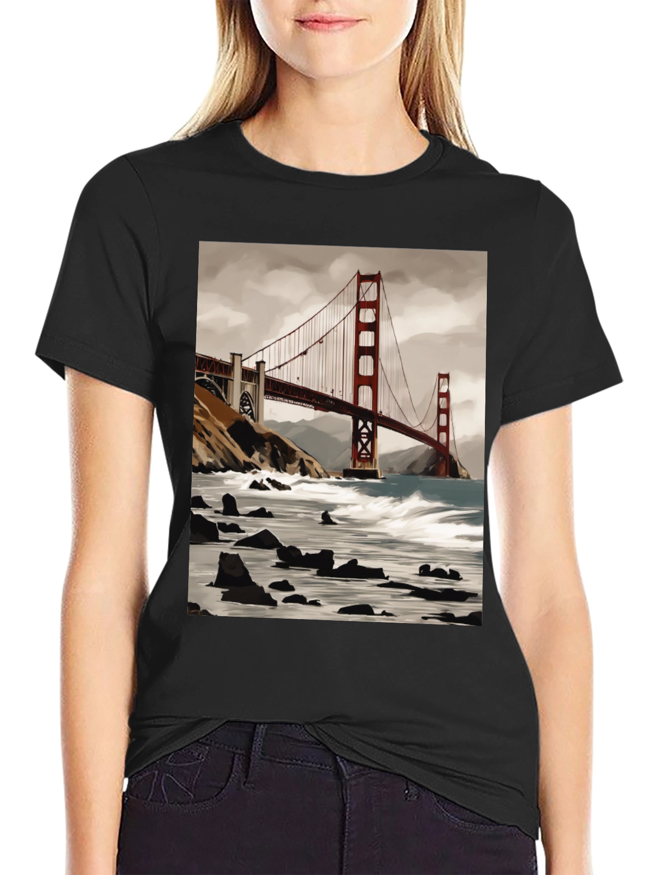 Golden Gate Bridge Graphic Tee - Soft Cotton Blend