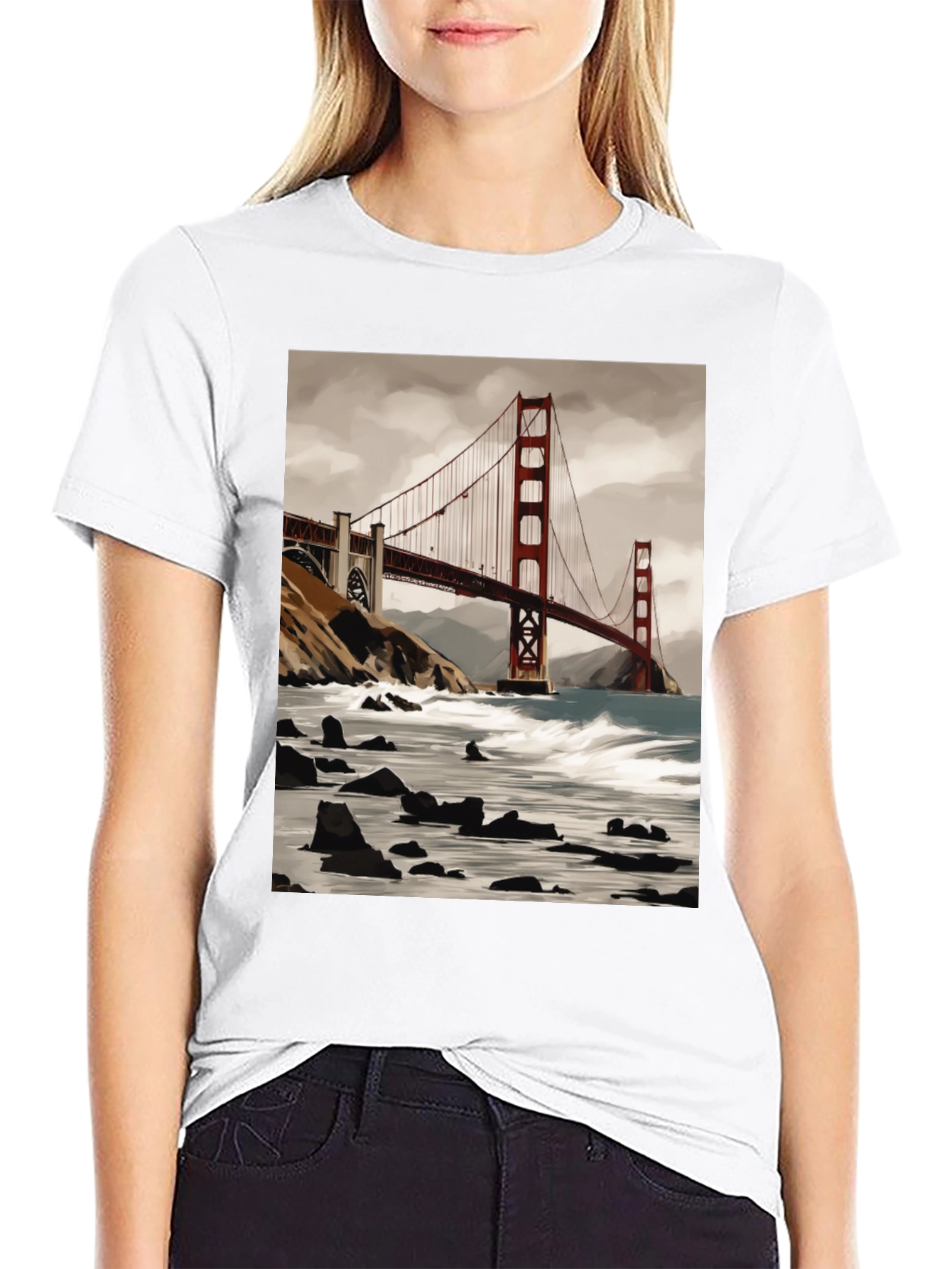 Golden Gate Bridge Graphic Tee - Soft Cotton Blend