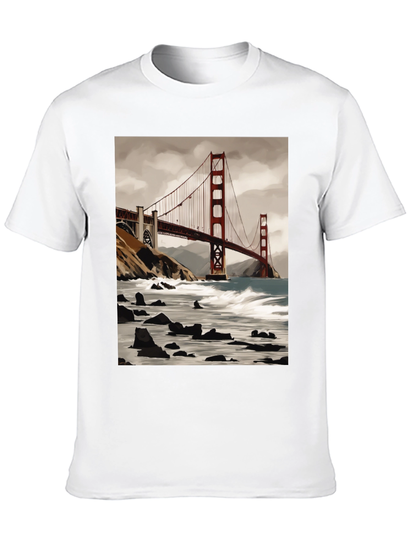 Golden Gate Bridge Graphic Tee - Soft Cotton Blend