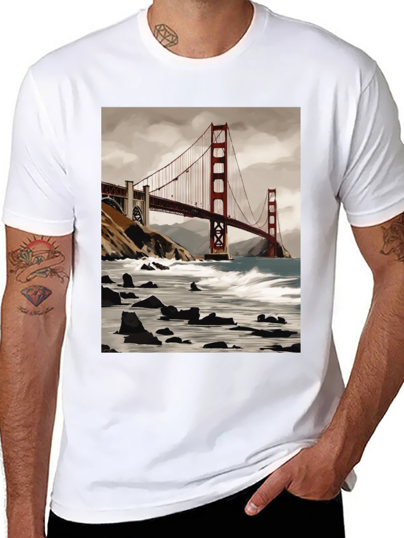 Golden Gate Bridge Graphic Tee - Soft Cotton Blend