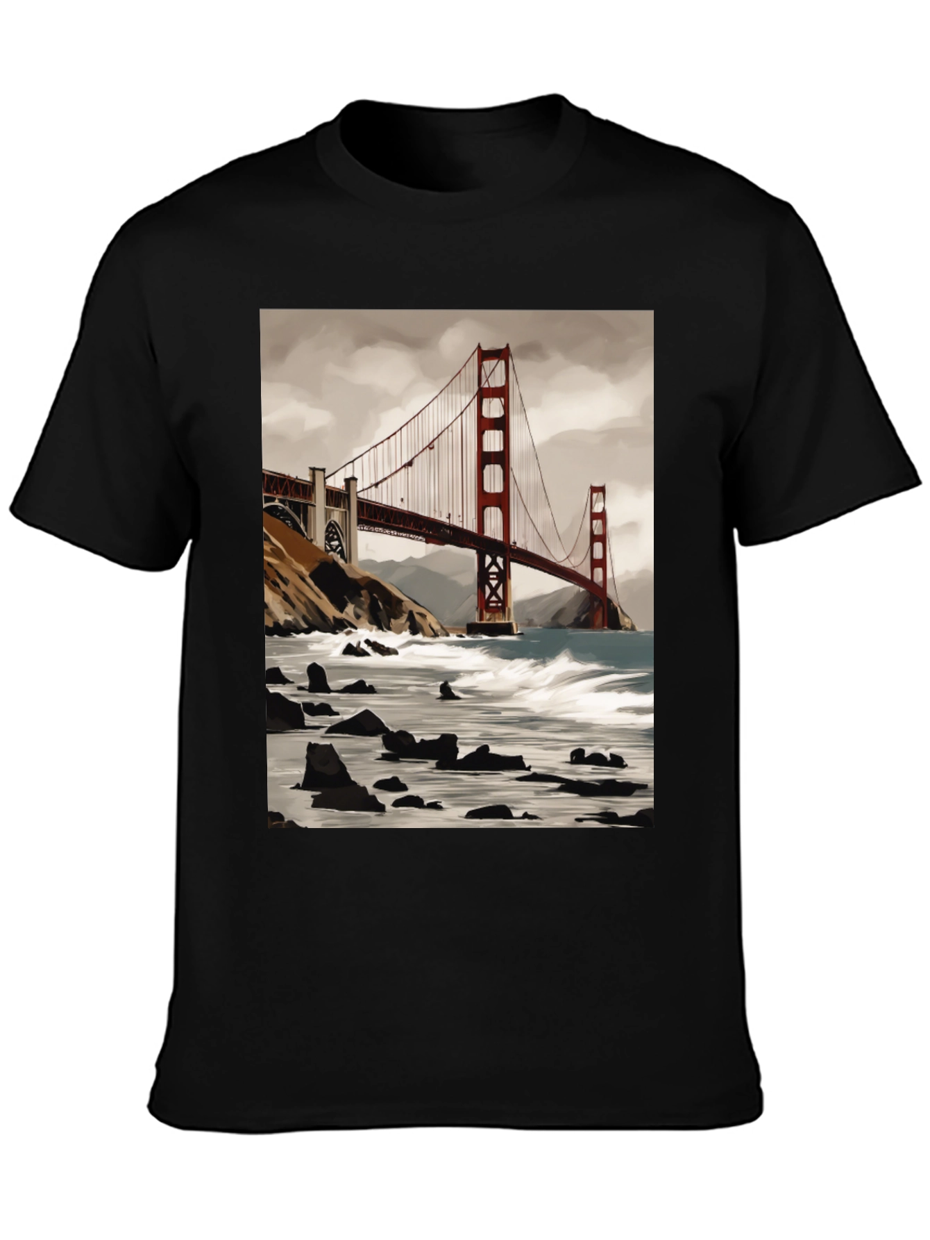 Golden Gate Bridge Graphic Tee - Soft Cotton Blend