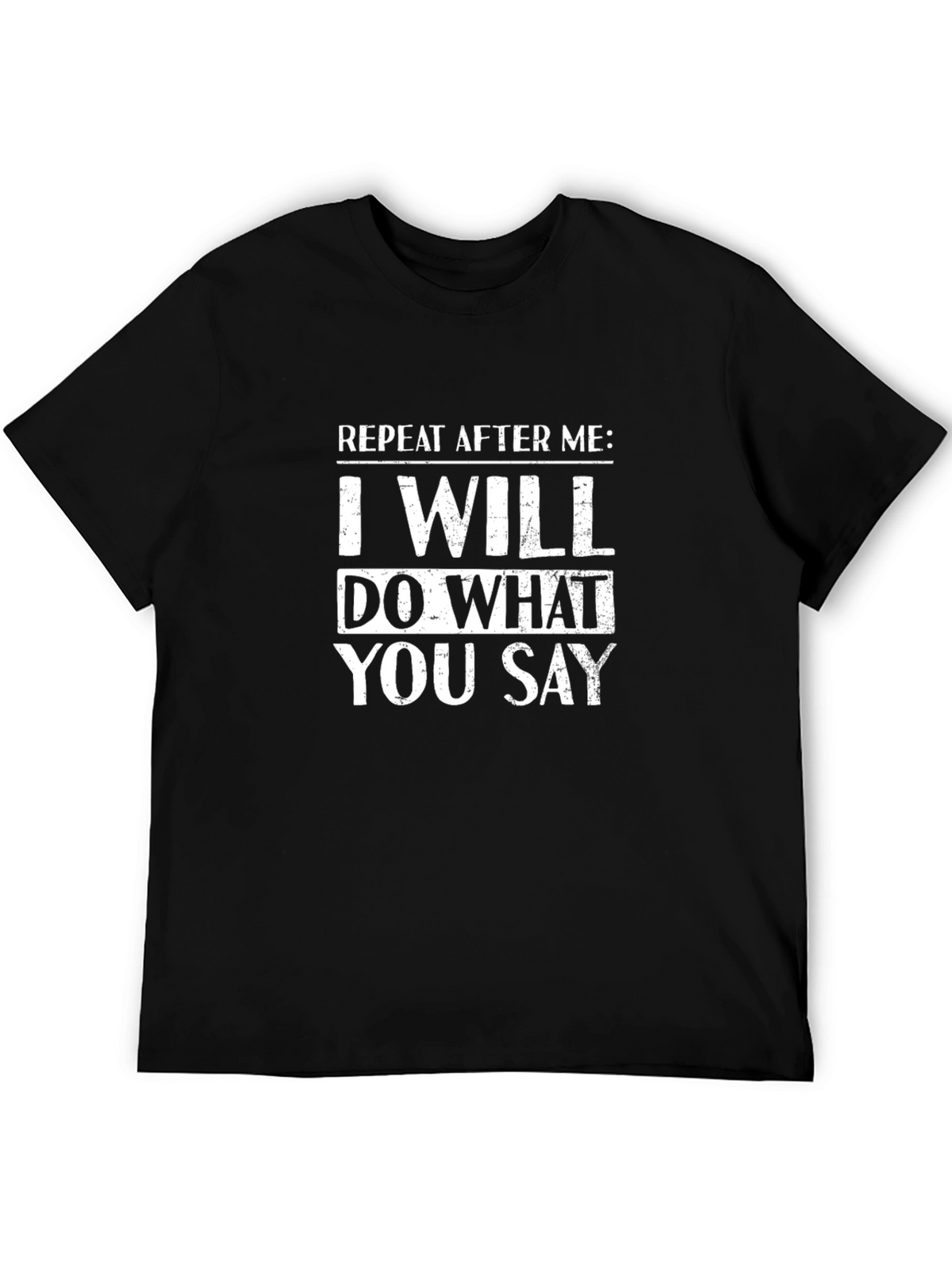 Repeat After Me Graphic Tee - Black