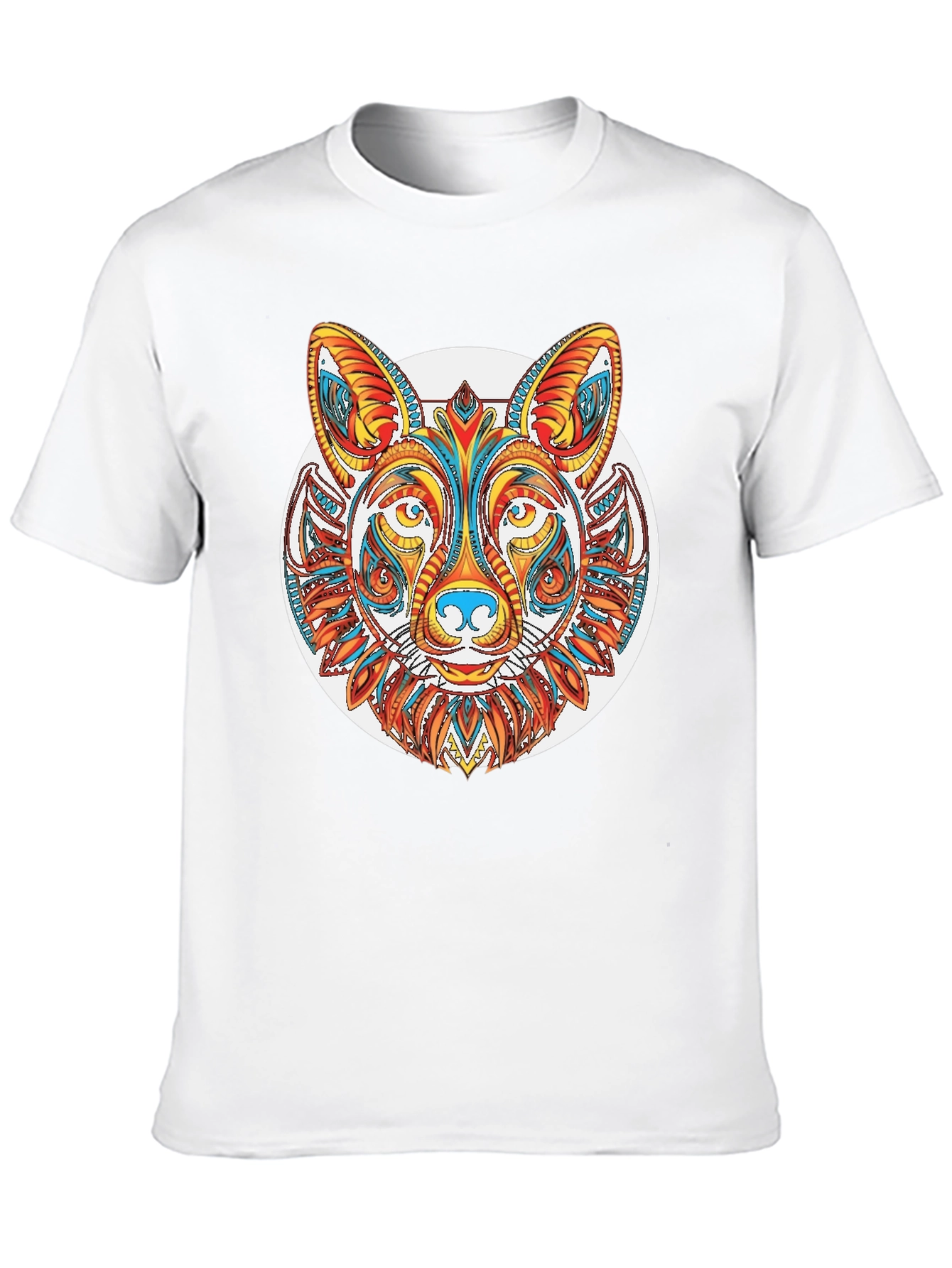 Abstract Fox Graphic Tee - Mens Black T-Shirt