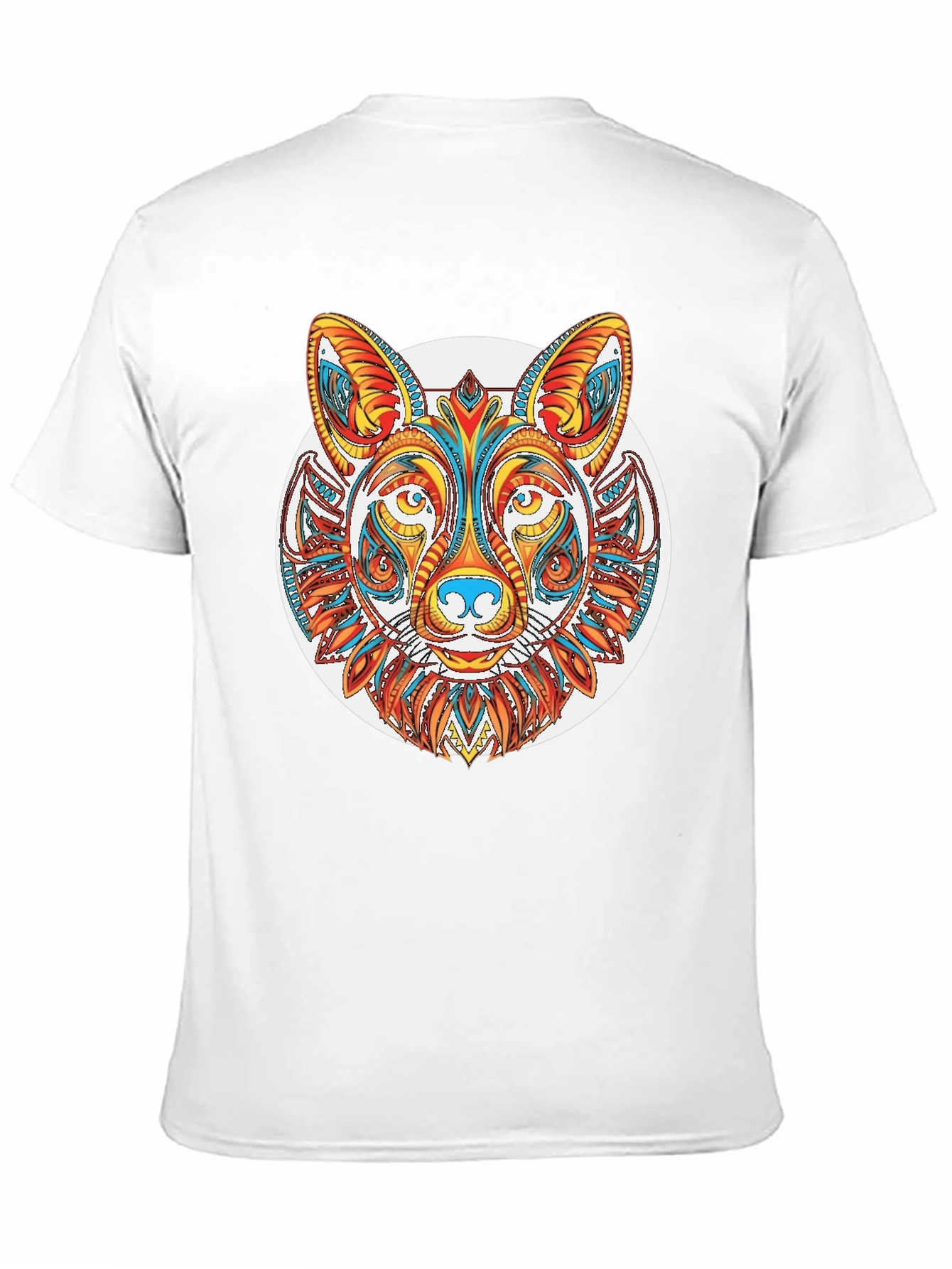 Abstract Fox Graphic Tee - Mens Black T-Shirt