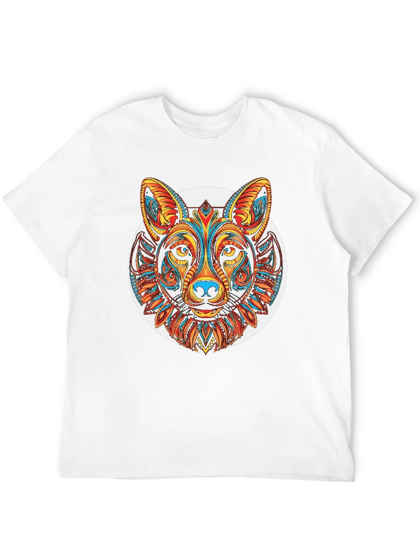 Abstract Fox Graphic Tee - Mens Black T-Shirt