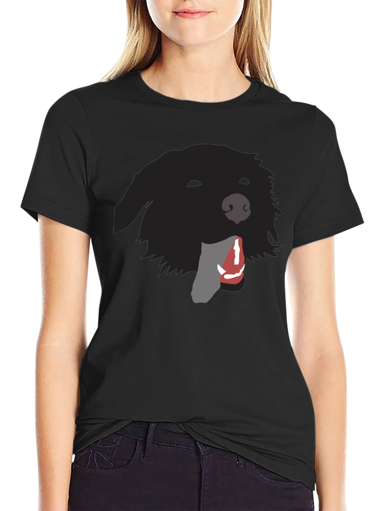 Dog Graphic Black T-Shirt