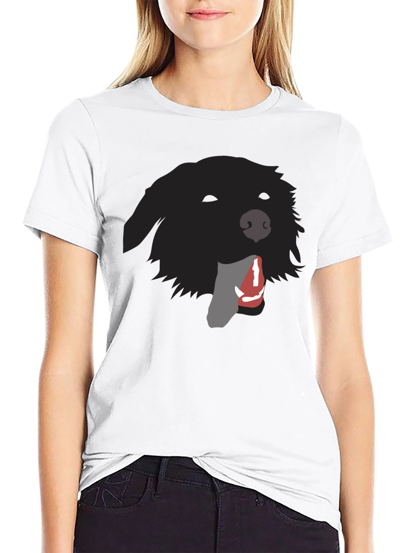 Dog Graphic Black T-Shirt