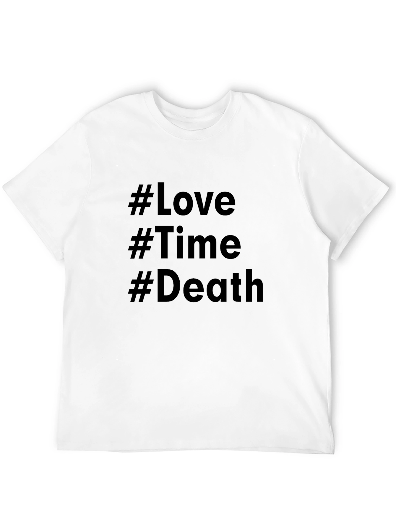 Love Time Death Graphic T-Shirt - Black