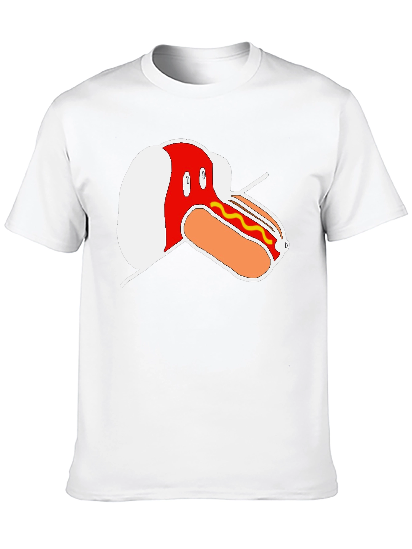 Funny Hot Dog Graphic Black T-Shirt