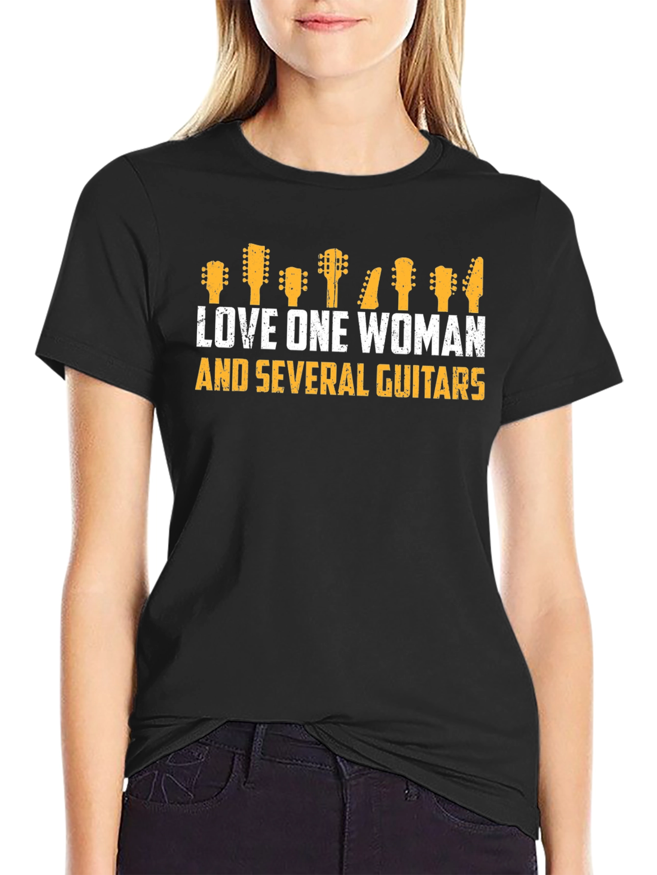 Love One Woman & Several Guitars Graphic T-Shirt