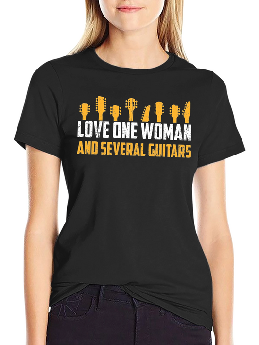 Love One Woman & Several Guitars Graphic T-Shirt