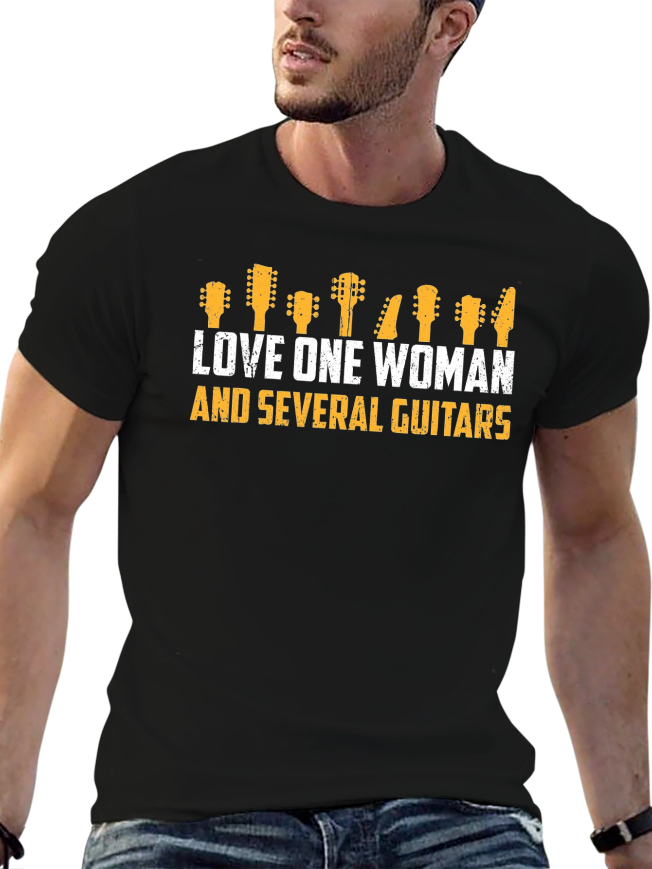 Love One Woman & Several Guitars Graphic T-Shirt