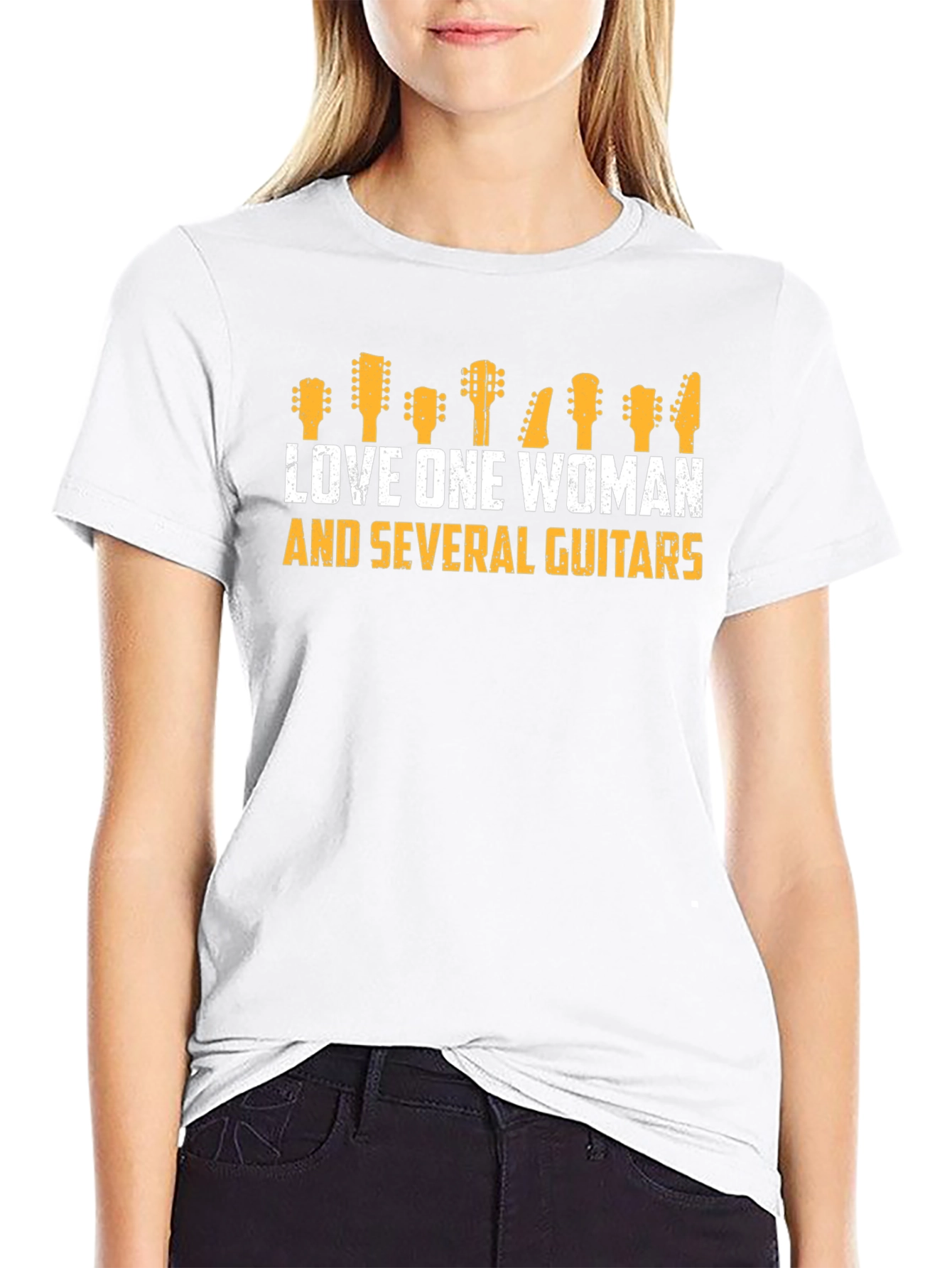 Love One Woman & Several Guitars Graphic T-Shirt
