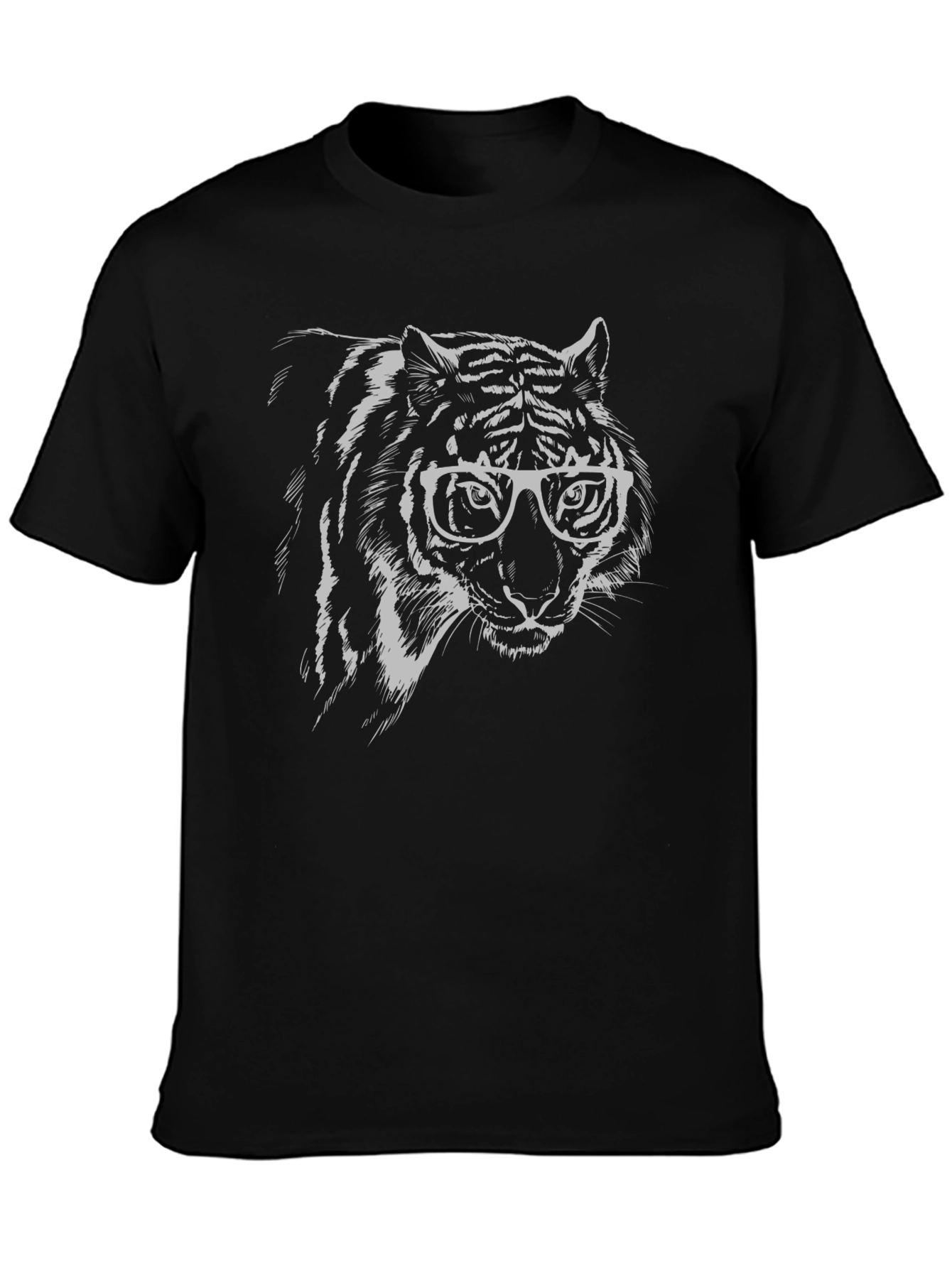 Cool Tiger Graphic Tee - Black