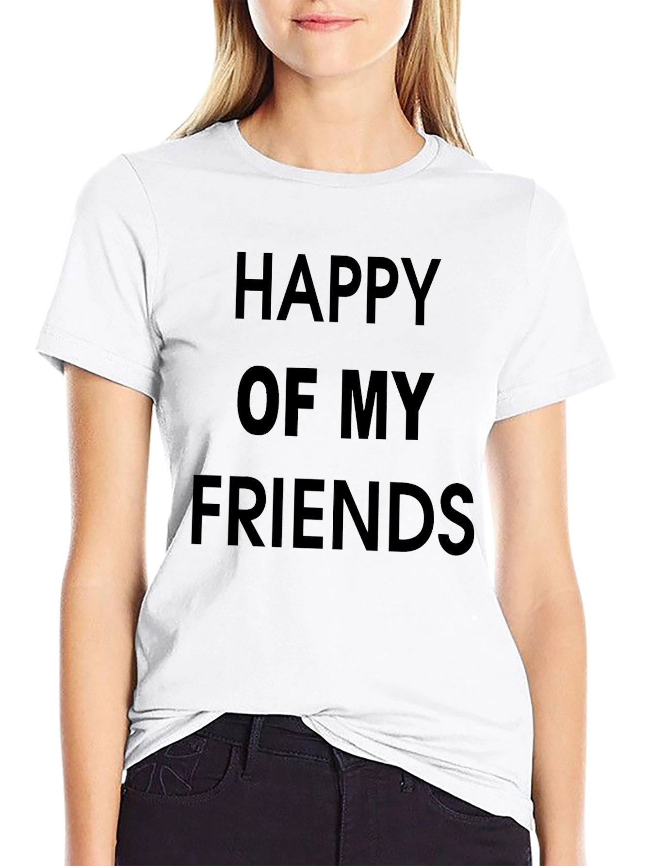 Happy of My Friends - Unisex Black T-Shirt