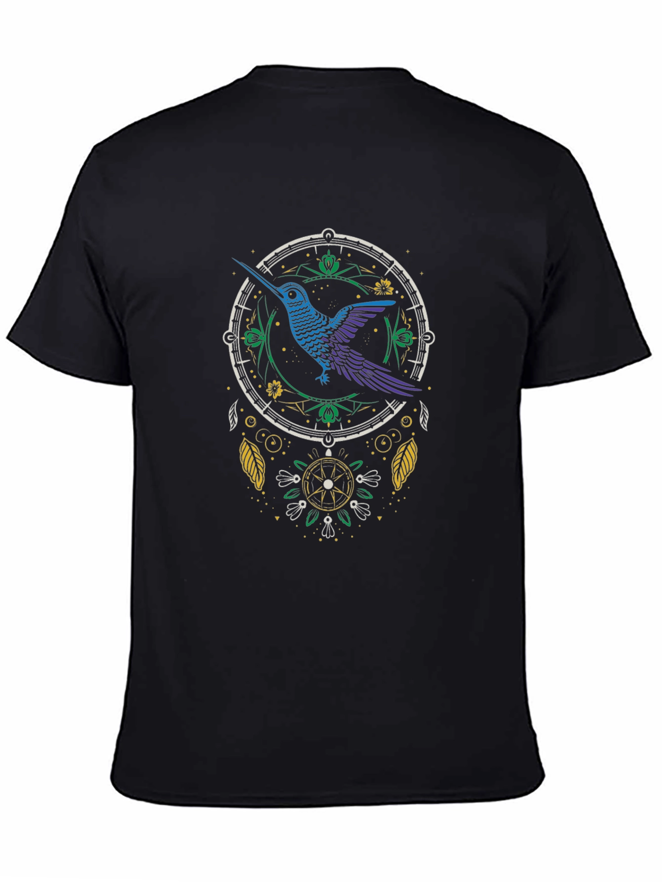 Hummingbird Dreamcatcher Black Graphic Tee