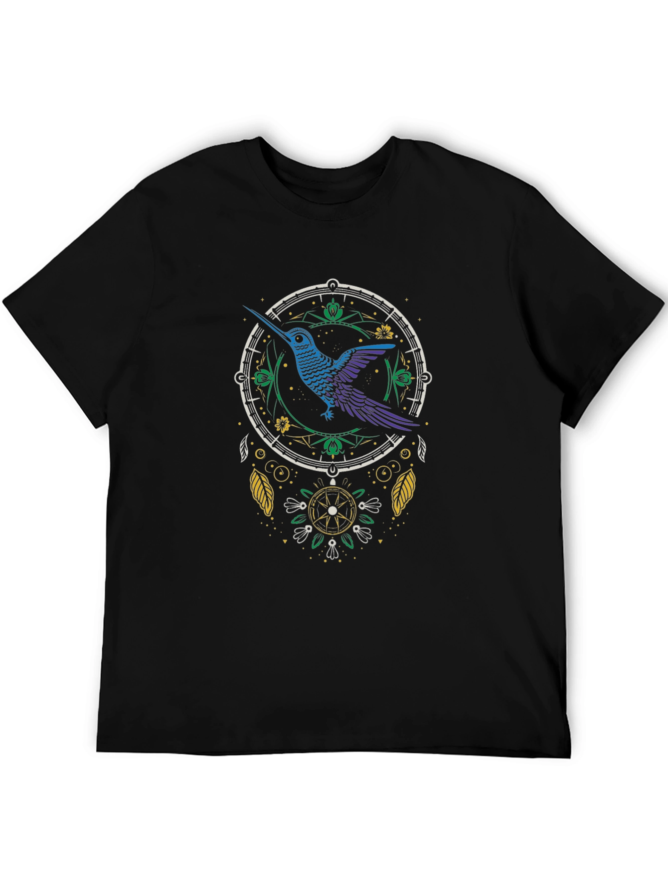 Hummingbird Dreamcatcher Black Graphic Tee