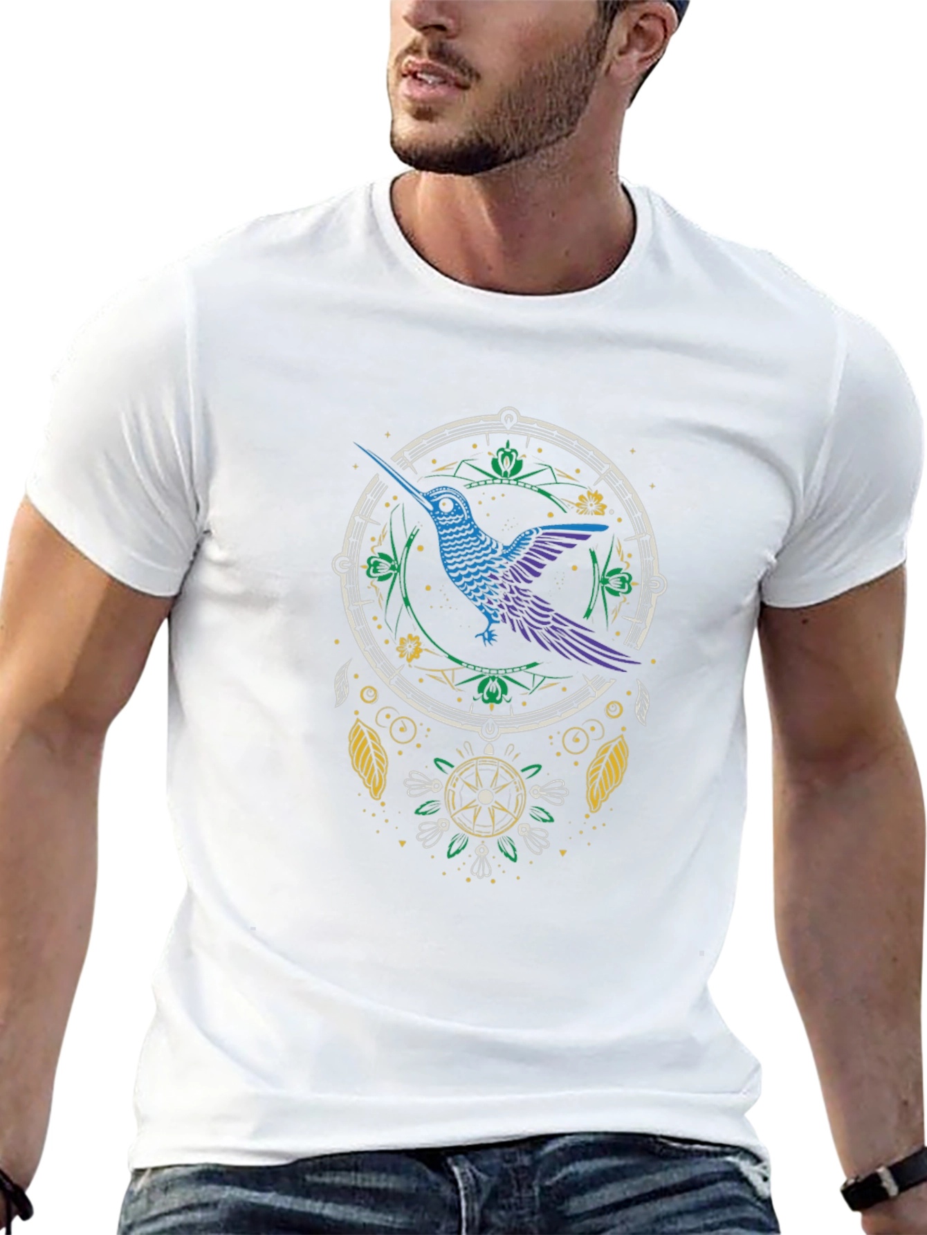 Hummingbird Dreamcatcher Black Graphic Tee