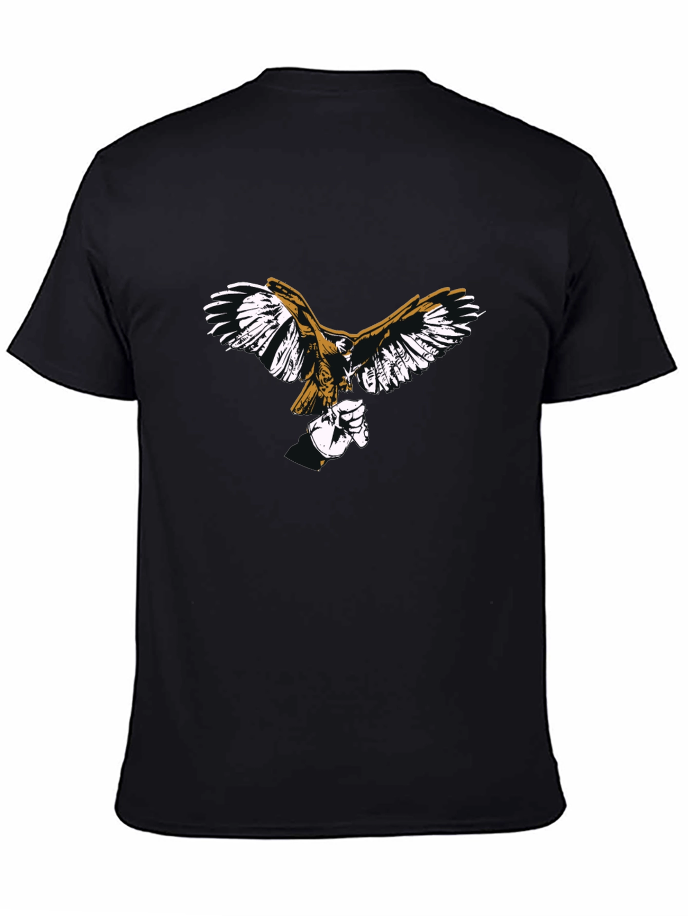 Black T-Shirt with Eagle Print