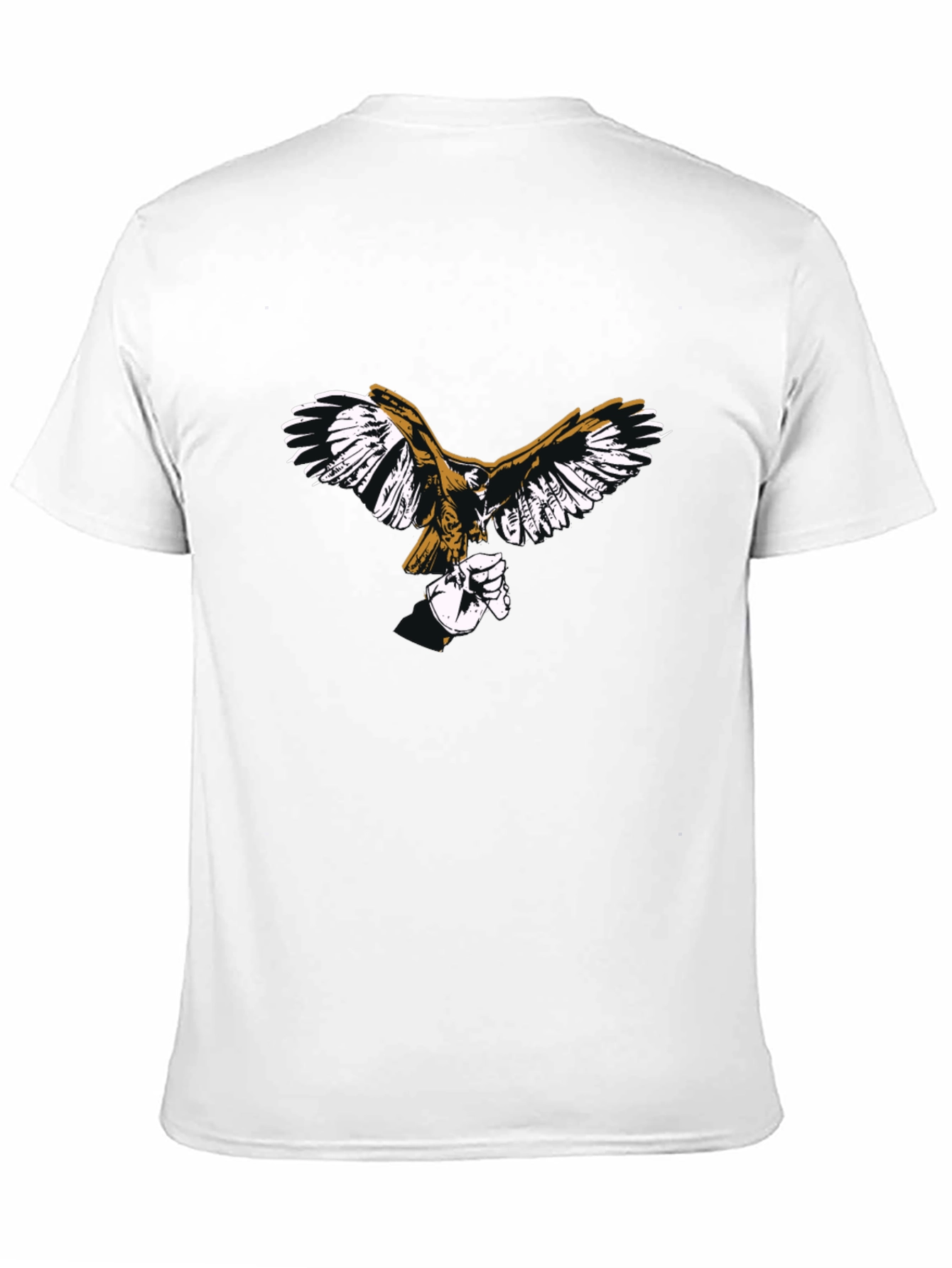 Black T-Shirt with Eagle Print