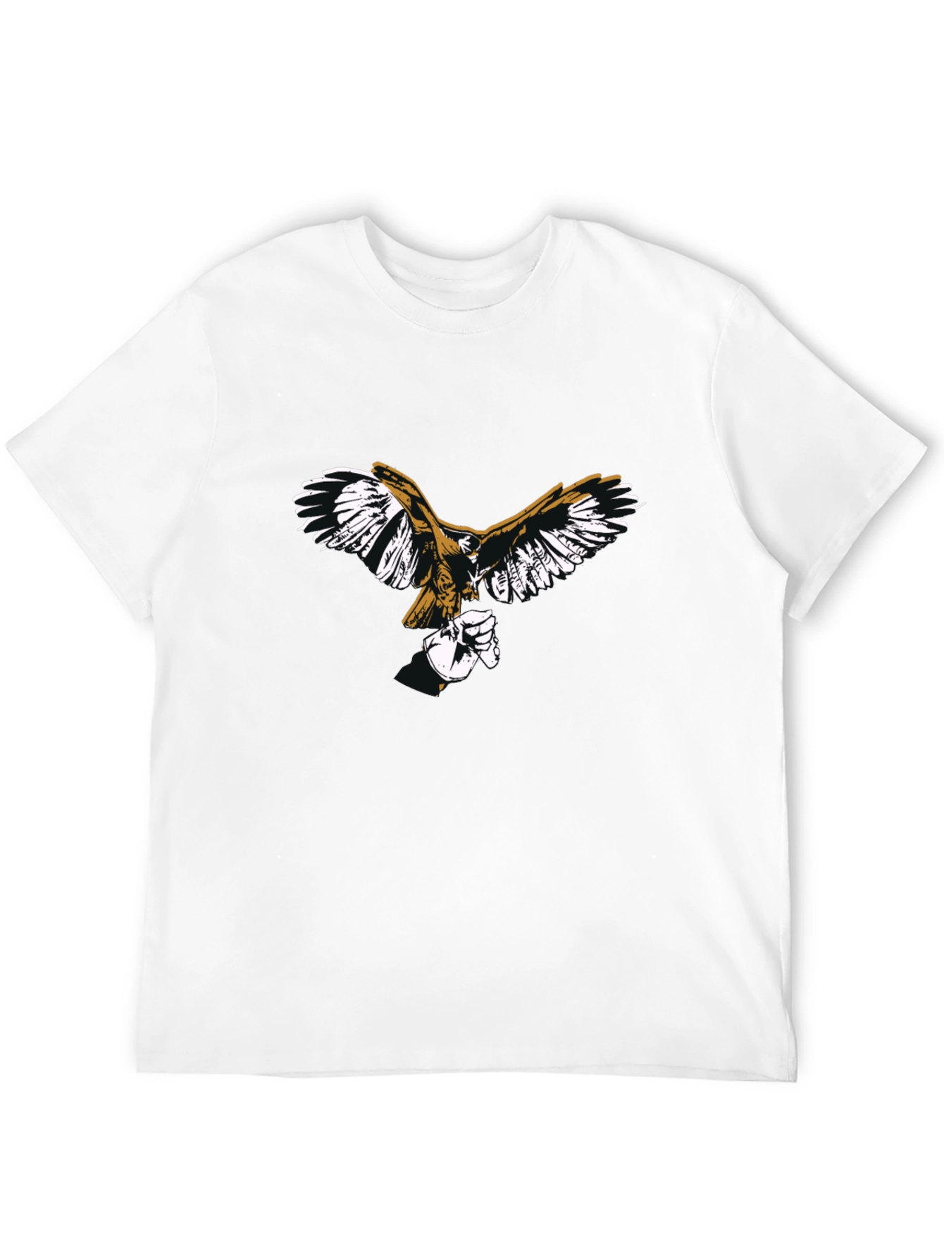 Black T-Shirt with Eagle Print