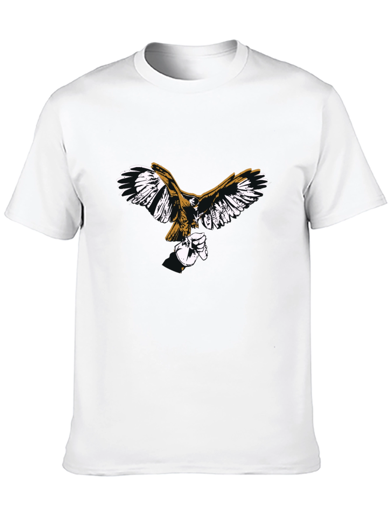 Black T-Shirt with Eagle Print