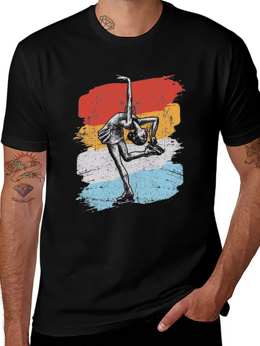 Retro Ice Skater Graphic Tee - Vintage Style T-Shirt
