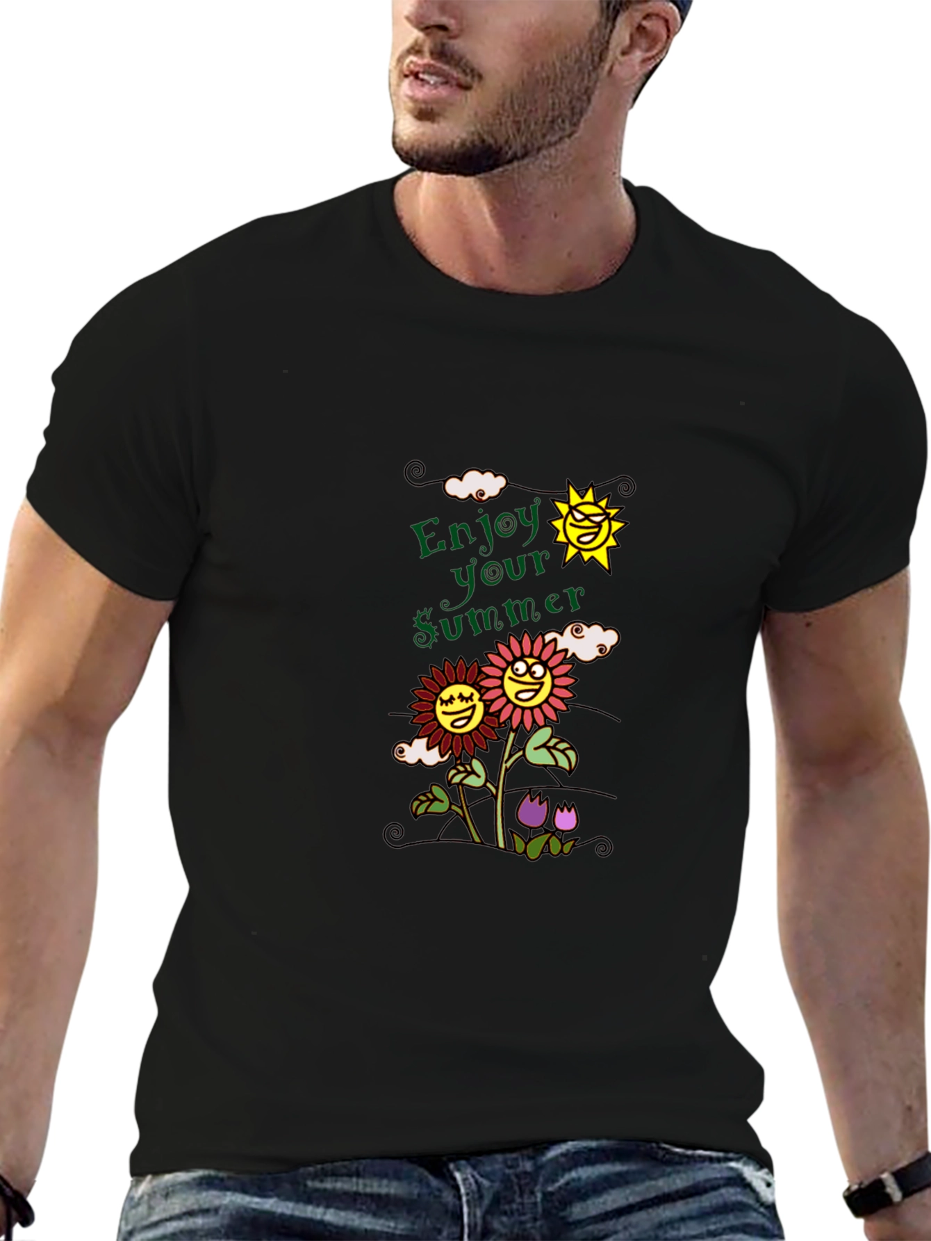 Enjoy Your Summer Graphic Tee - Black