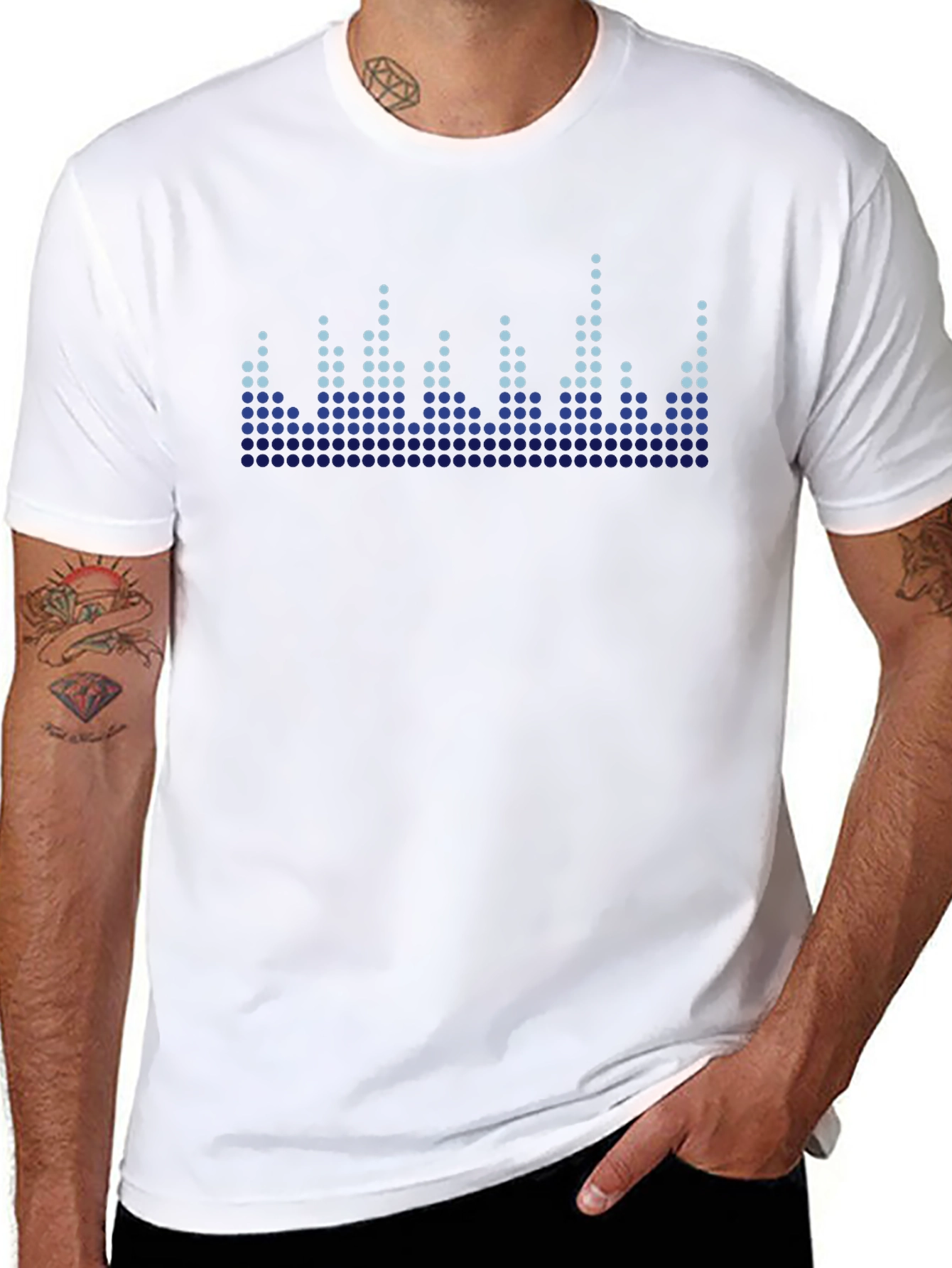 Cool Graphic Equalizer Black T-Shirt