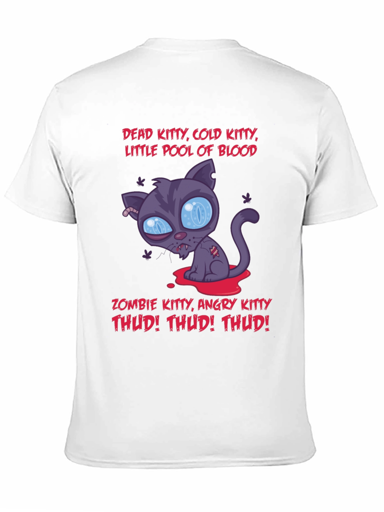 Zombie Kitty Graphic T-Shirt - Halloween