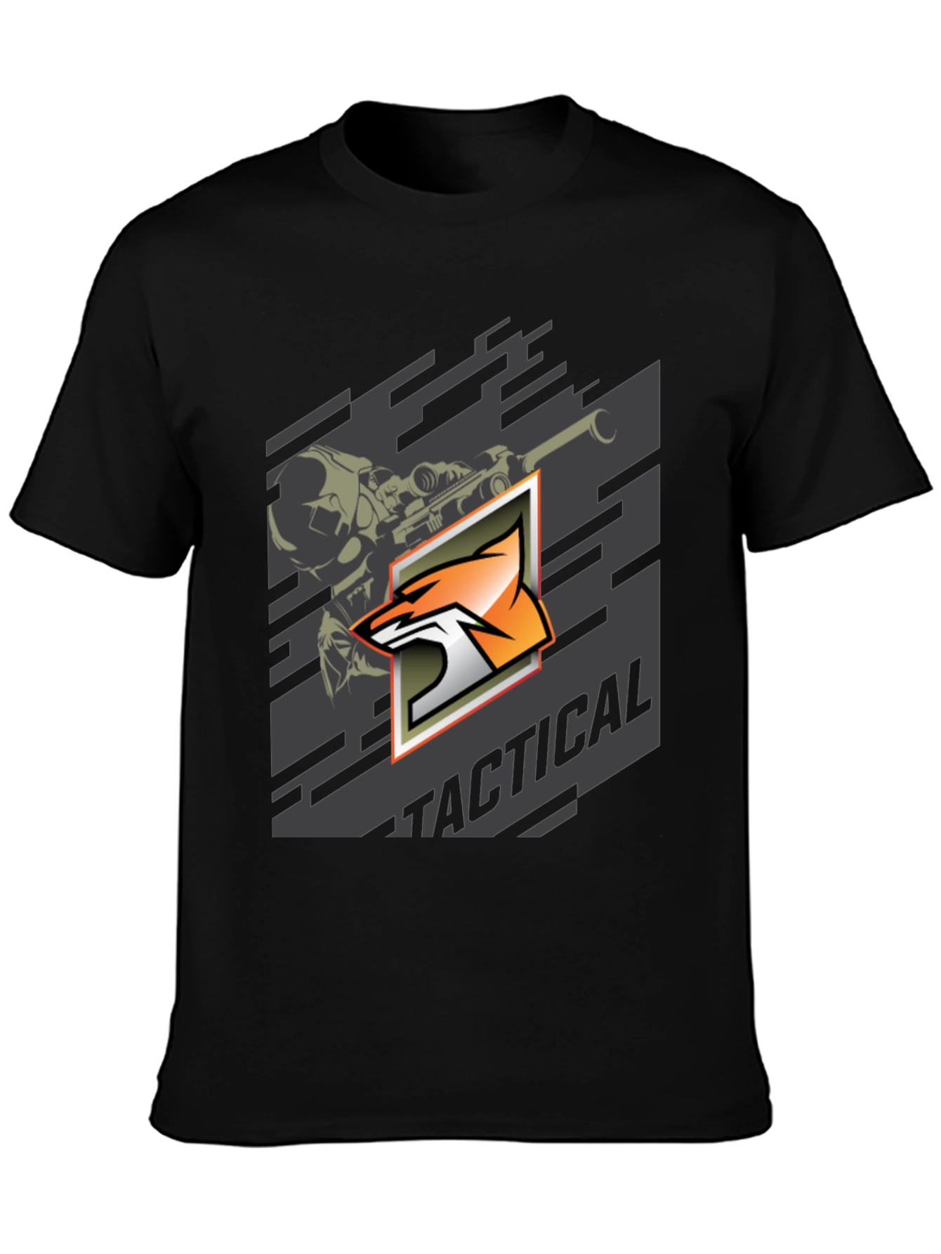 Tactical Fox Graphic Print T-Shirt