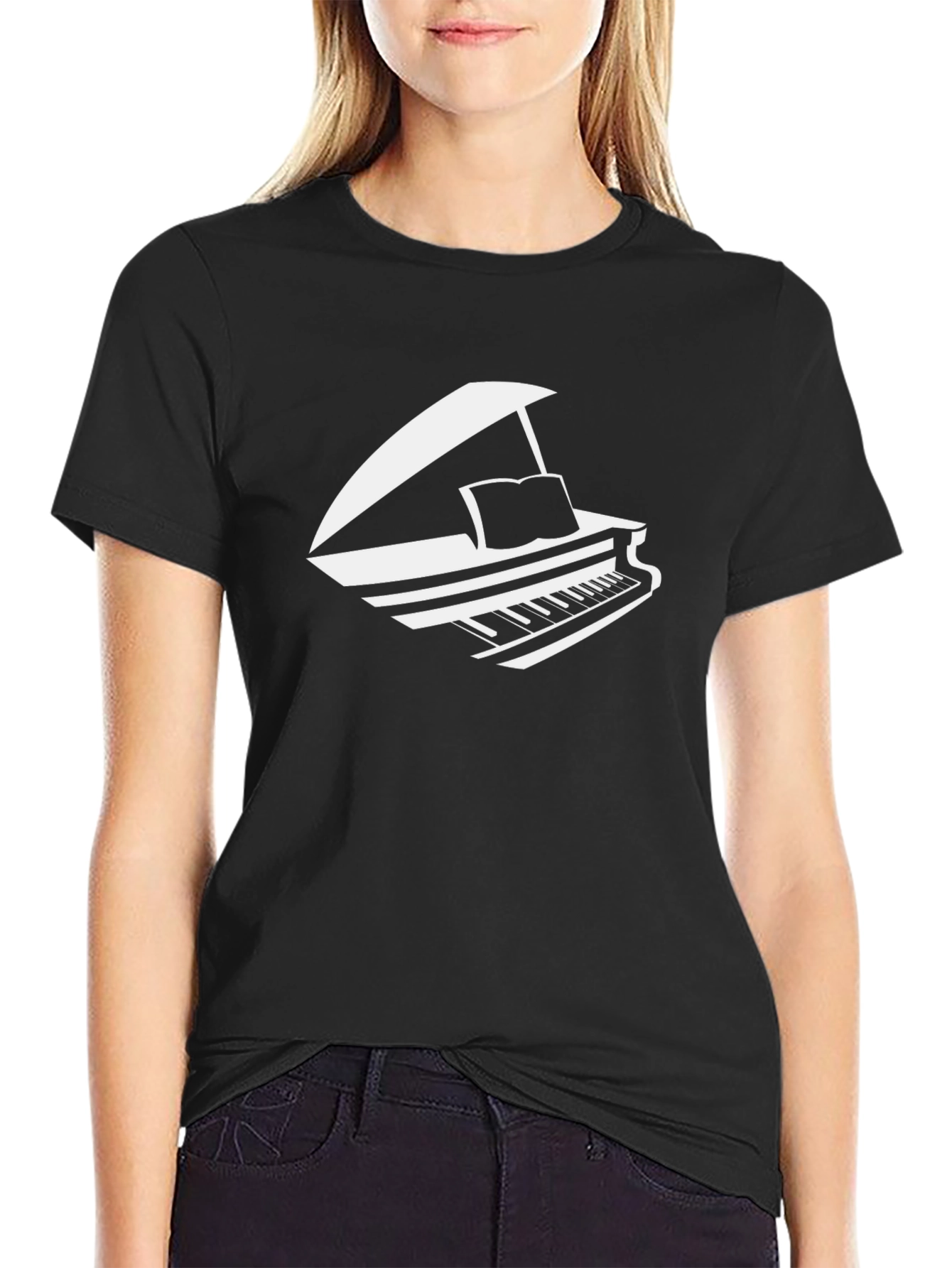 Grand Piano Graphic Tee - Music Lover T-Shirt