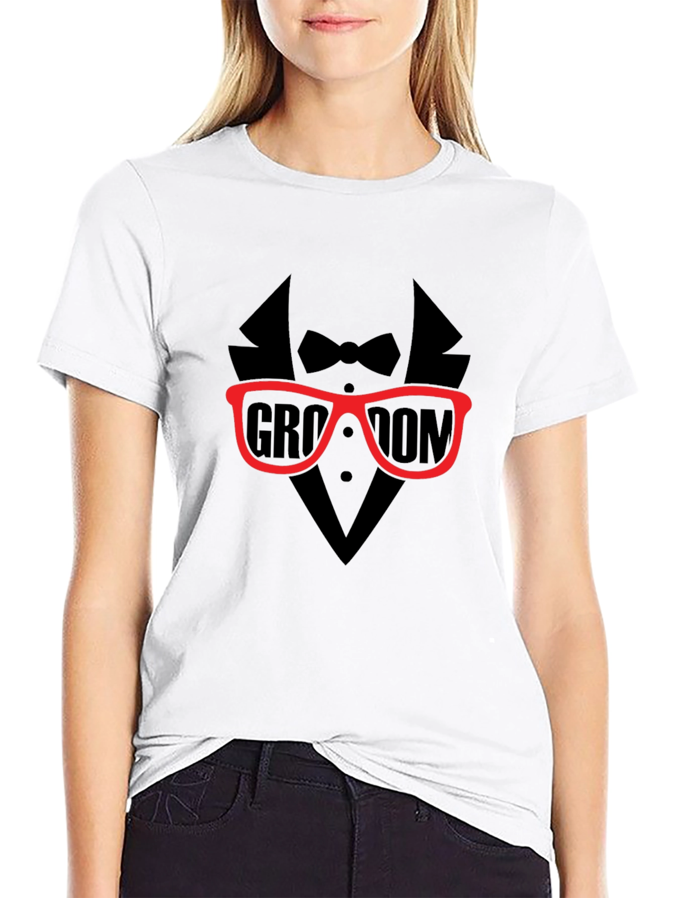 Groom Tuxedo Graphic Tee - Black