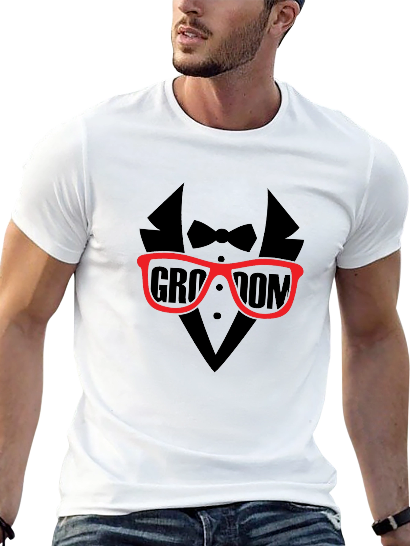 Groom Tuxedo Graphic Tee - Black