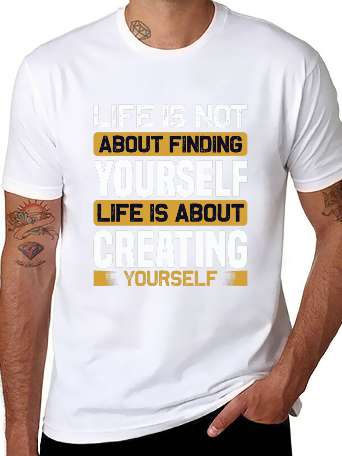 Inspirational Life Quote T-Shirt - Create Yourself
