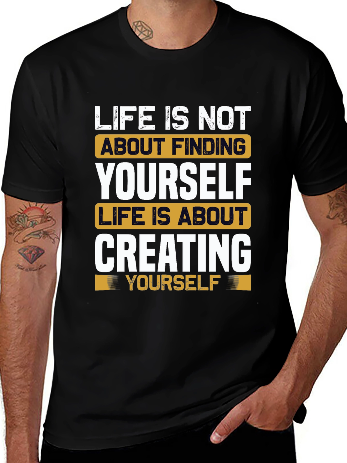 Inspirational Life Quote T-Shirt - Create Yourself